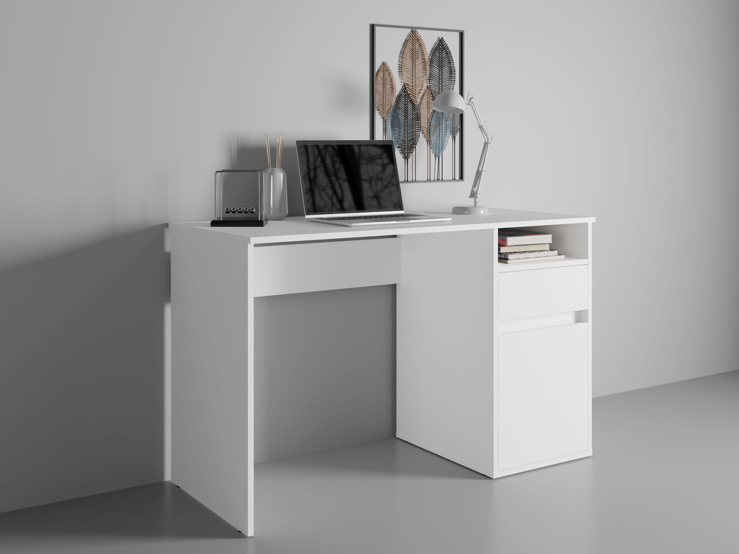 INOSIGN Schreibtisch »Tinsley«, mit Schublade, und Tür, Breite 120 x53 cm