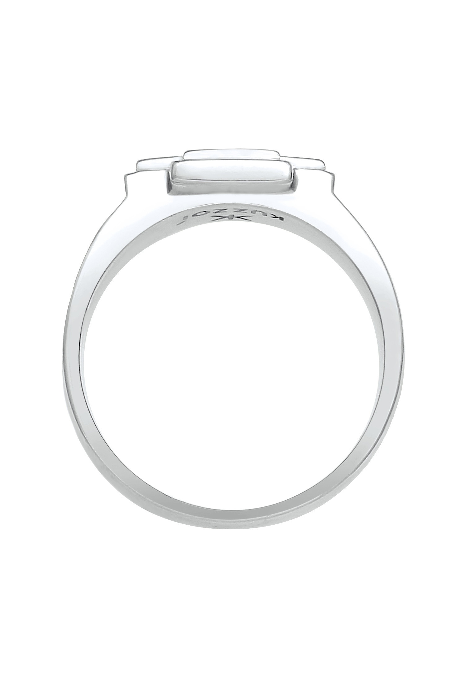 Kuzzoi Silberring »Herren Siegelring Bandring Kreuz 925 Silber«