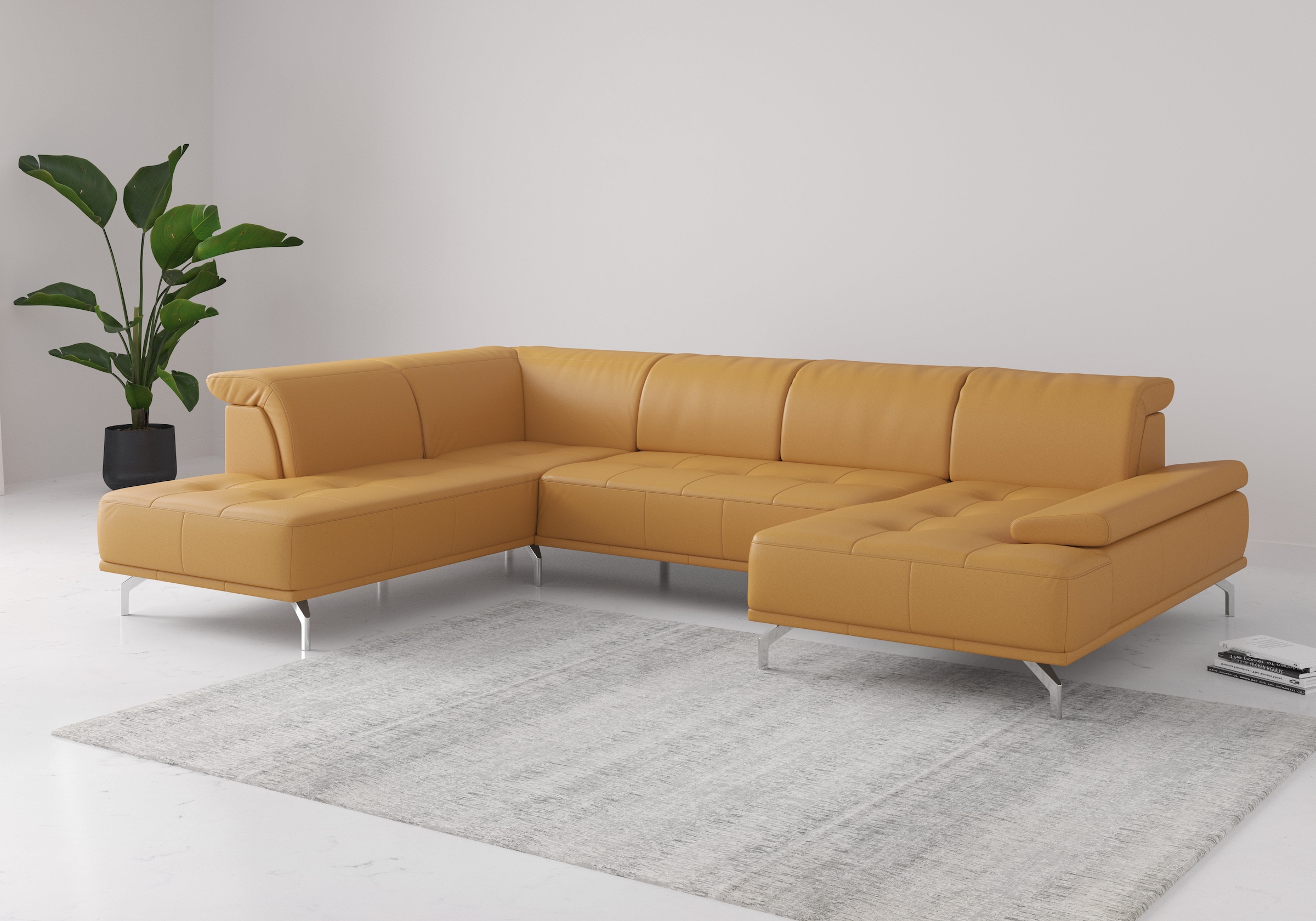 Home affaire Wohnlandschaft "Caluna" Inkl.Sitztiefenverstellung, wahlweise günstig online kaufen