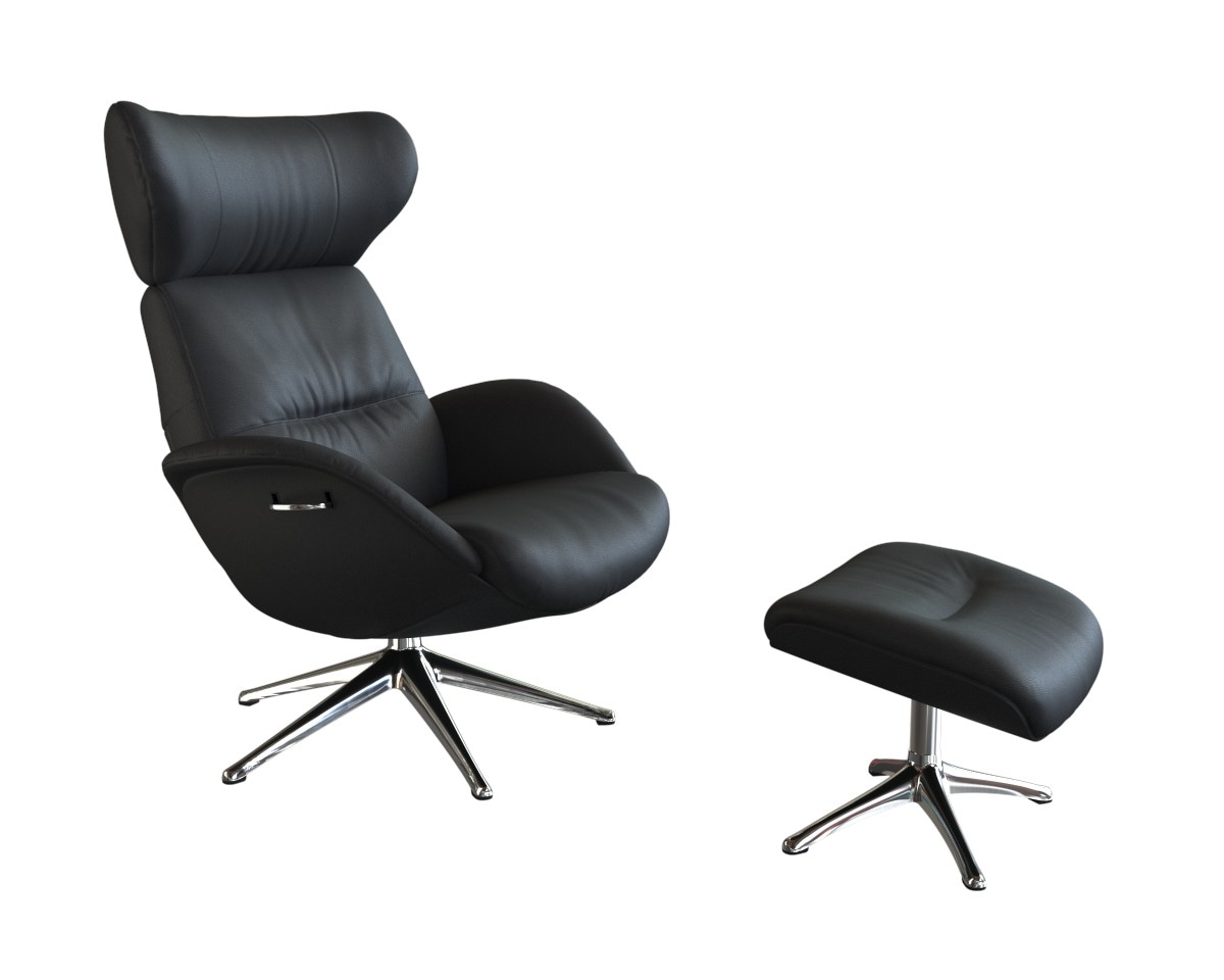 FLEXLUX Relaxsessel »More, Funktionsessel, Polstersessel, Armlehnensessel, TV-Fernsehsessel«, Premium Komfort, Rücken- und Kopfteilverstellung, Drehbar, Fuß Alu