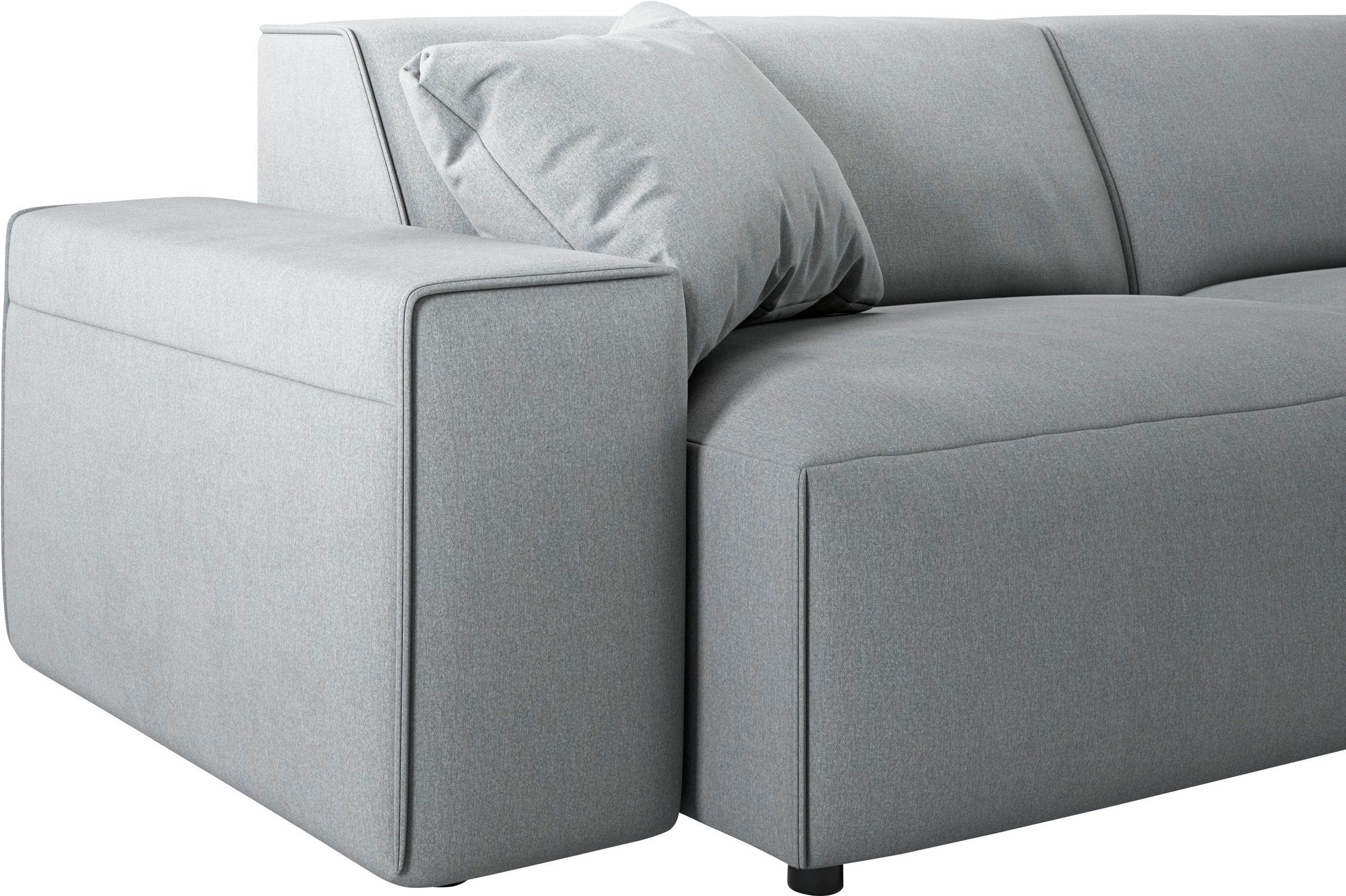 andas Ecksofa »Glimminge L-Form auch in Breitcord, Feincord + Easy care-Bezug,«, Breite 264, Zierkissen
