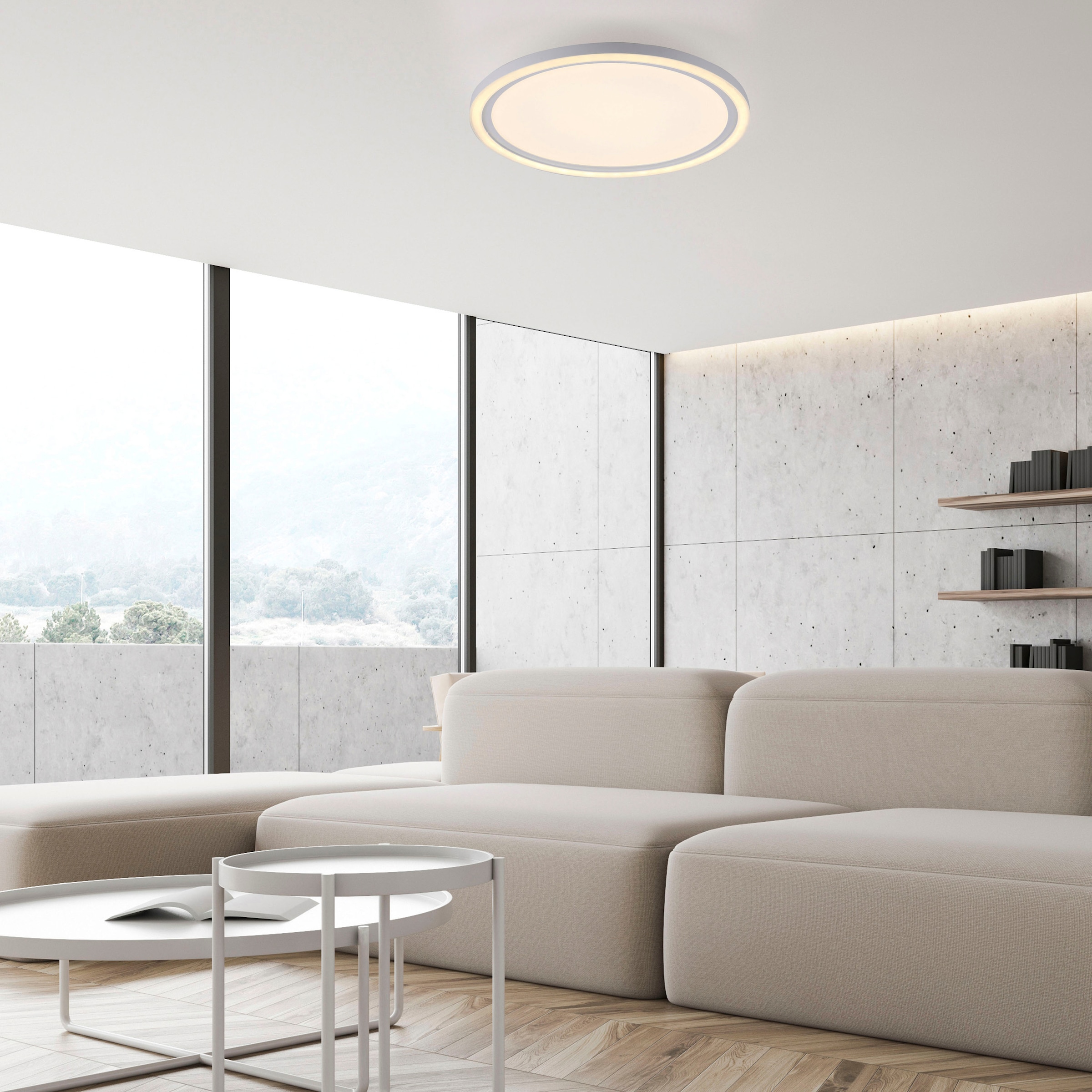 JUST LIGHT LED Deckenleuchte »BEDGING« LED-Board 1 Stk. Warmweiß