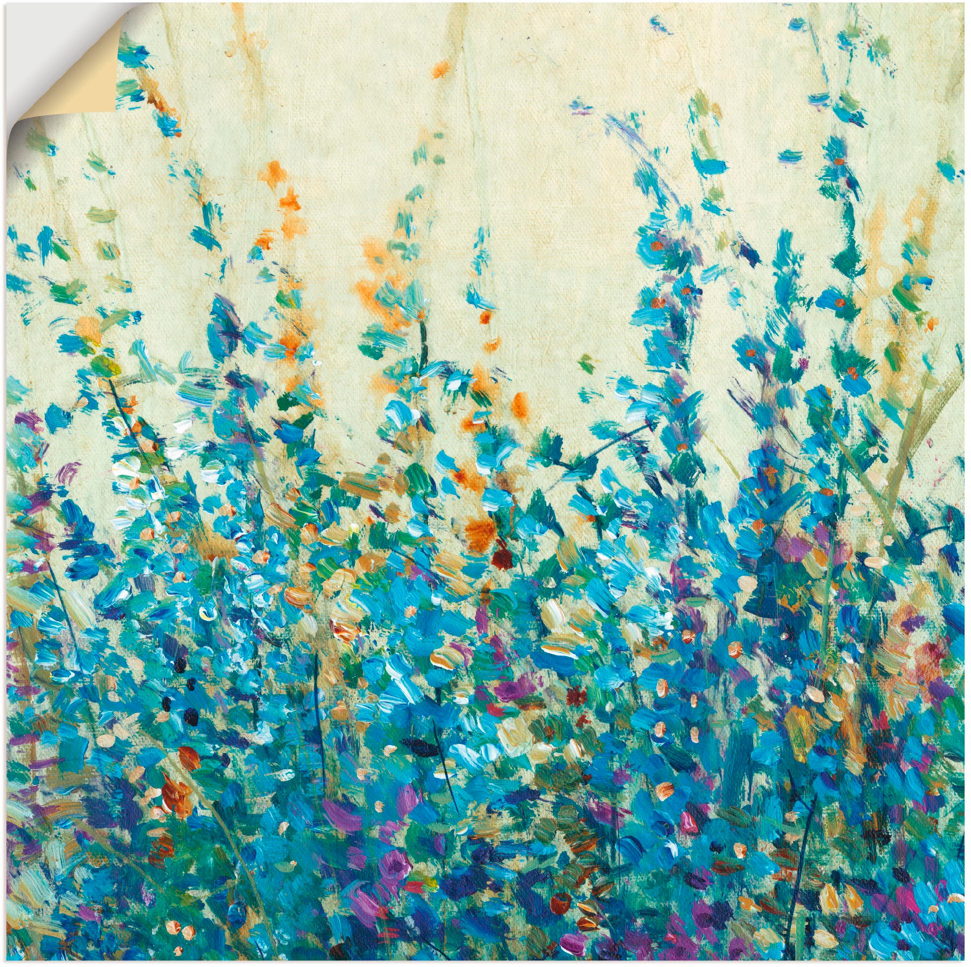 Artland Wandbild »Blautöne II«, Blumenwiese, (1 St.), als Leinwandbild, Wan günstig online kaufen