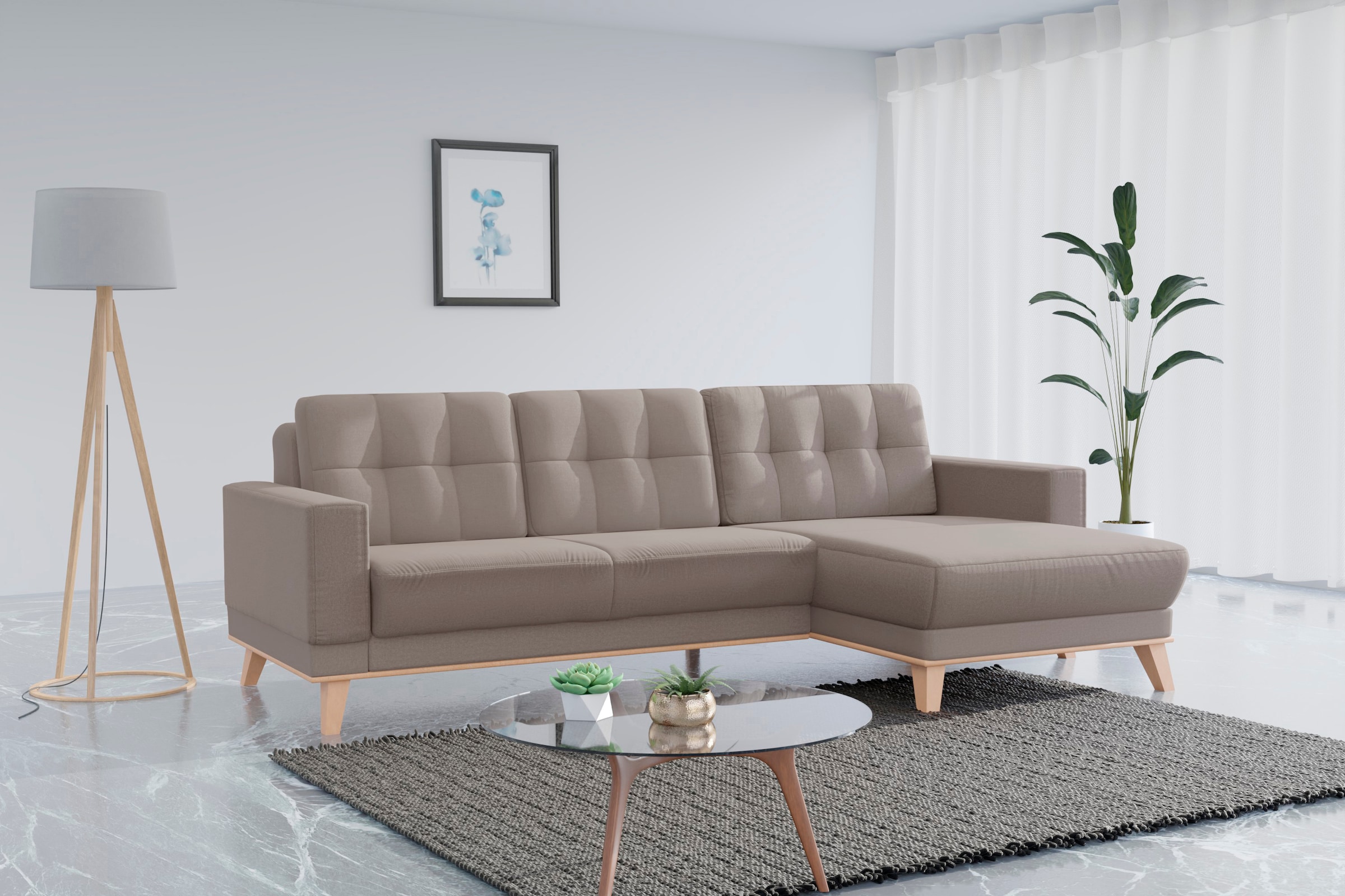 sit&more Ecksofa »Lavida L-Form« wahlweise mit Kippfunktion und Bettkasten günstig online kaufen