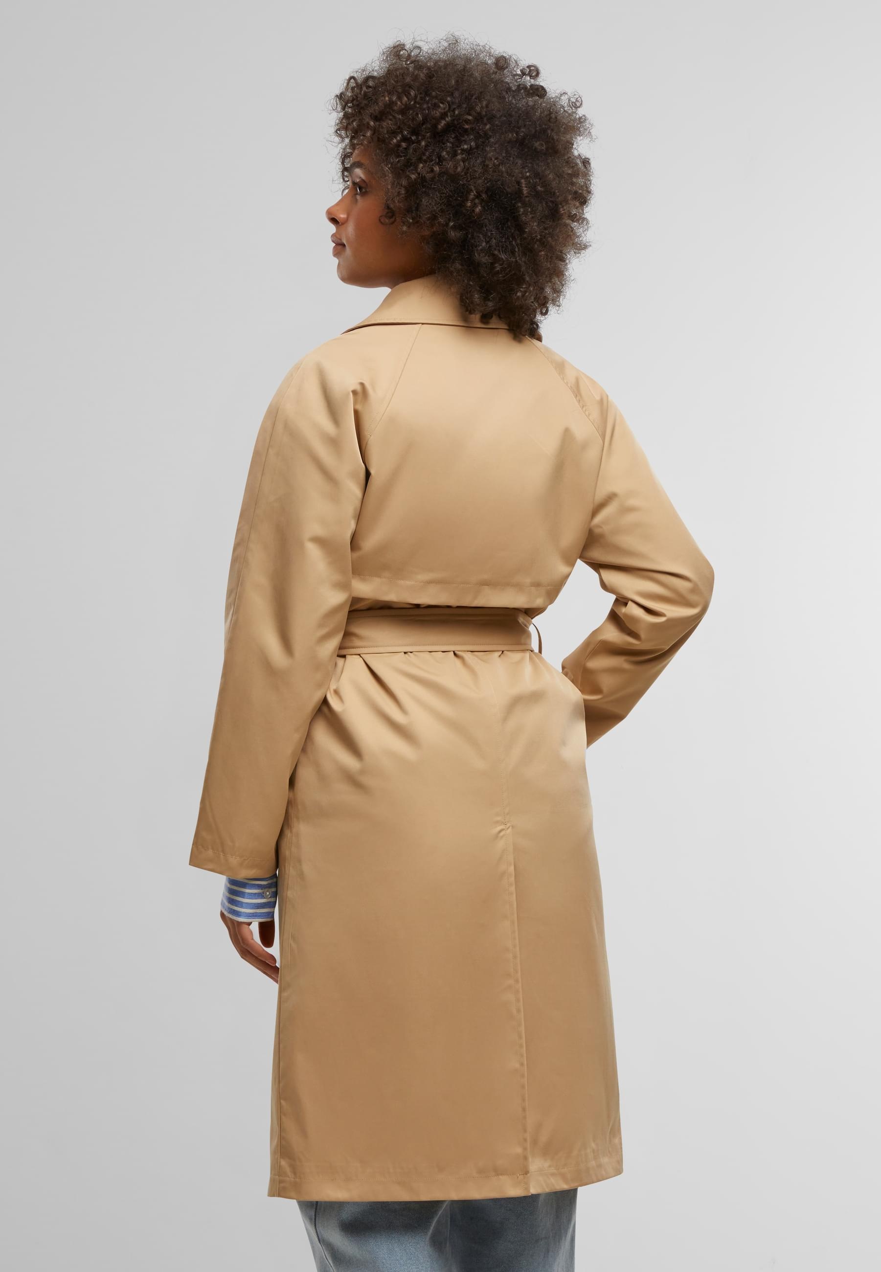 URBAN CLASSICS Winterjacke »Urban Classics Ladies Trenchcoat« 1 Stk. tlg. ohne Kapuze