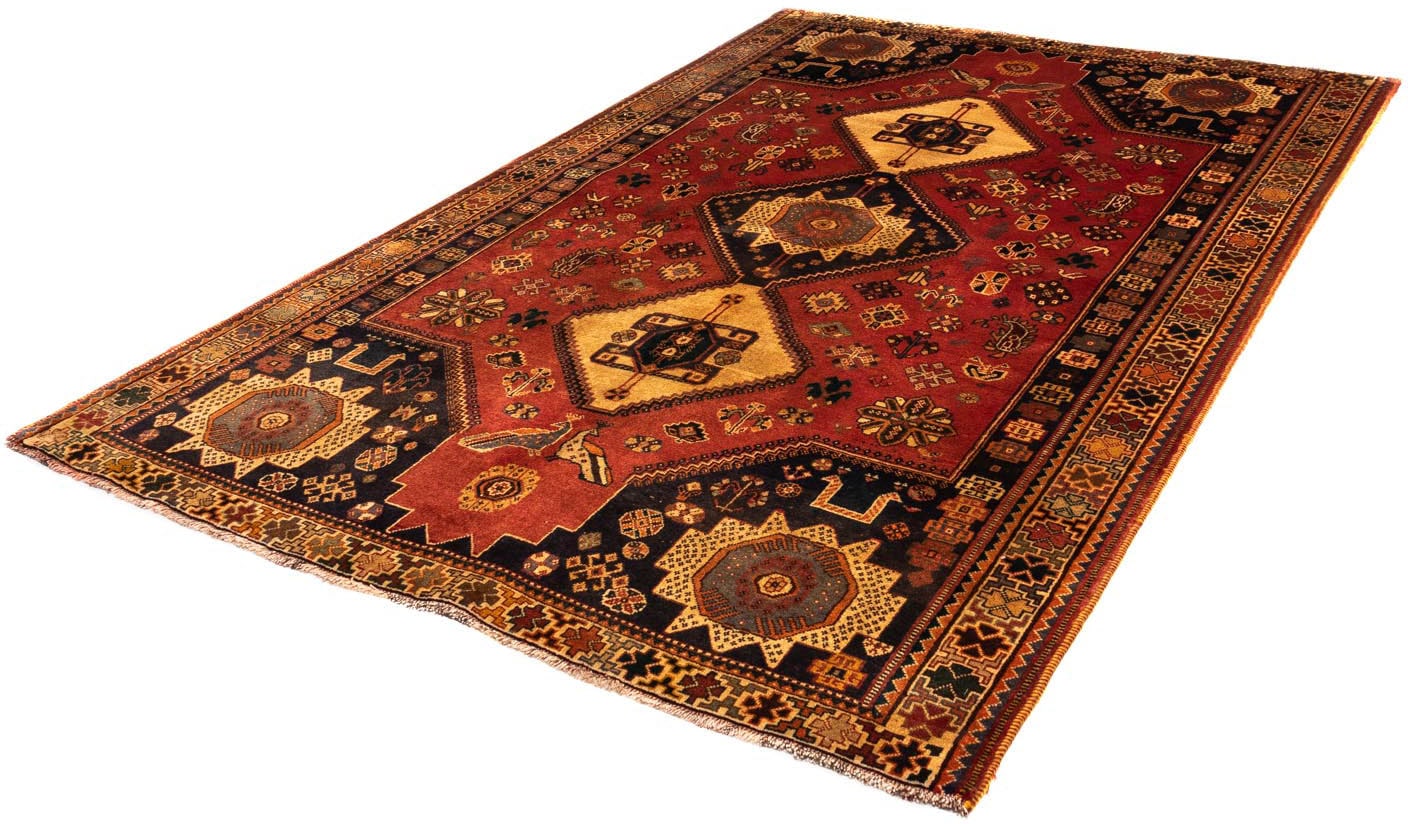 morgenland Wollteppich »Shiraz Medaillon 251 x 154 cm«, rechteckig, 1 mm Hö günstig online kaufen