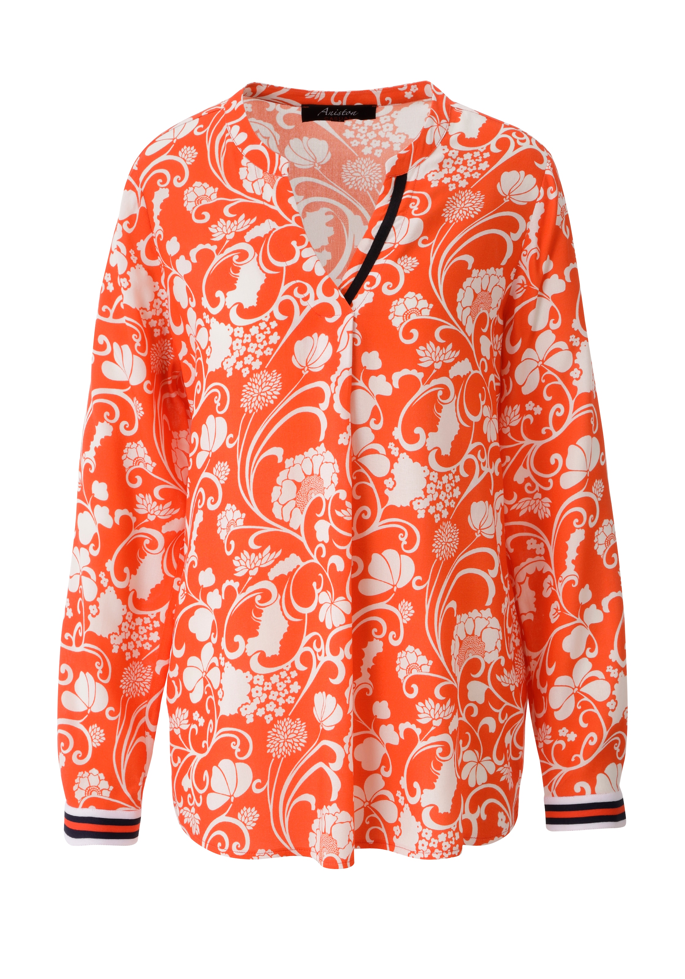 Aniston CASUAL Schlupfbluse mit fantasievollem, grafischen Blumendruck