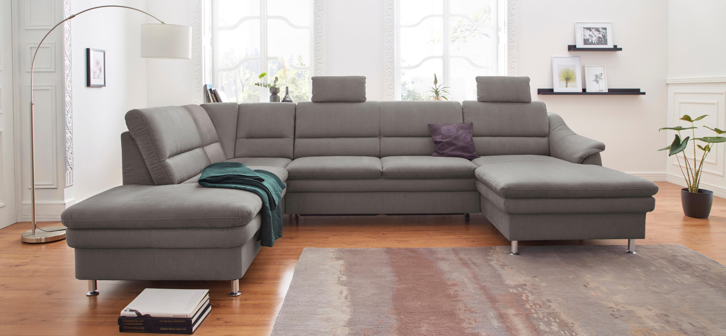 sit&more Wohnlandschaft »Cardoso U-Form« mit Federkern und Kopfstützen, mit günstig online kaufen