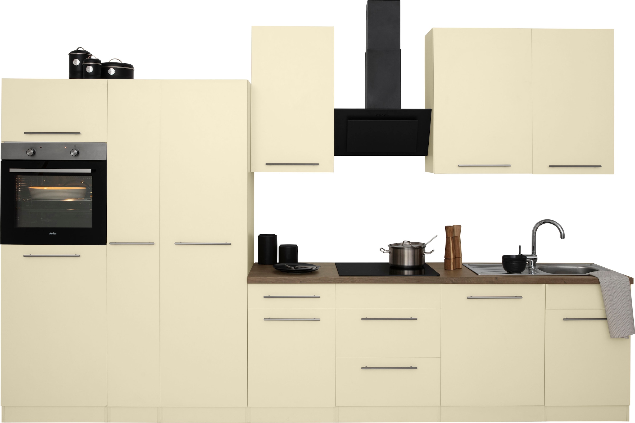 wiho Küchen Küchenzeile »Unna«, mit E-Geräten, Breite 360 cm