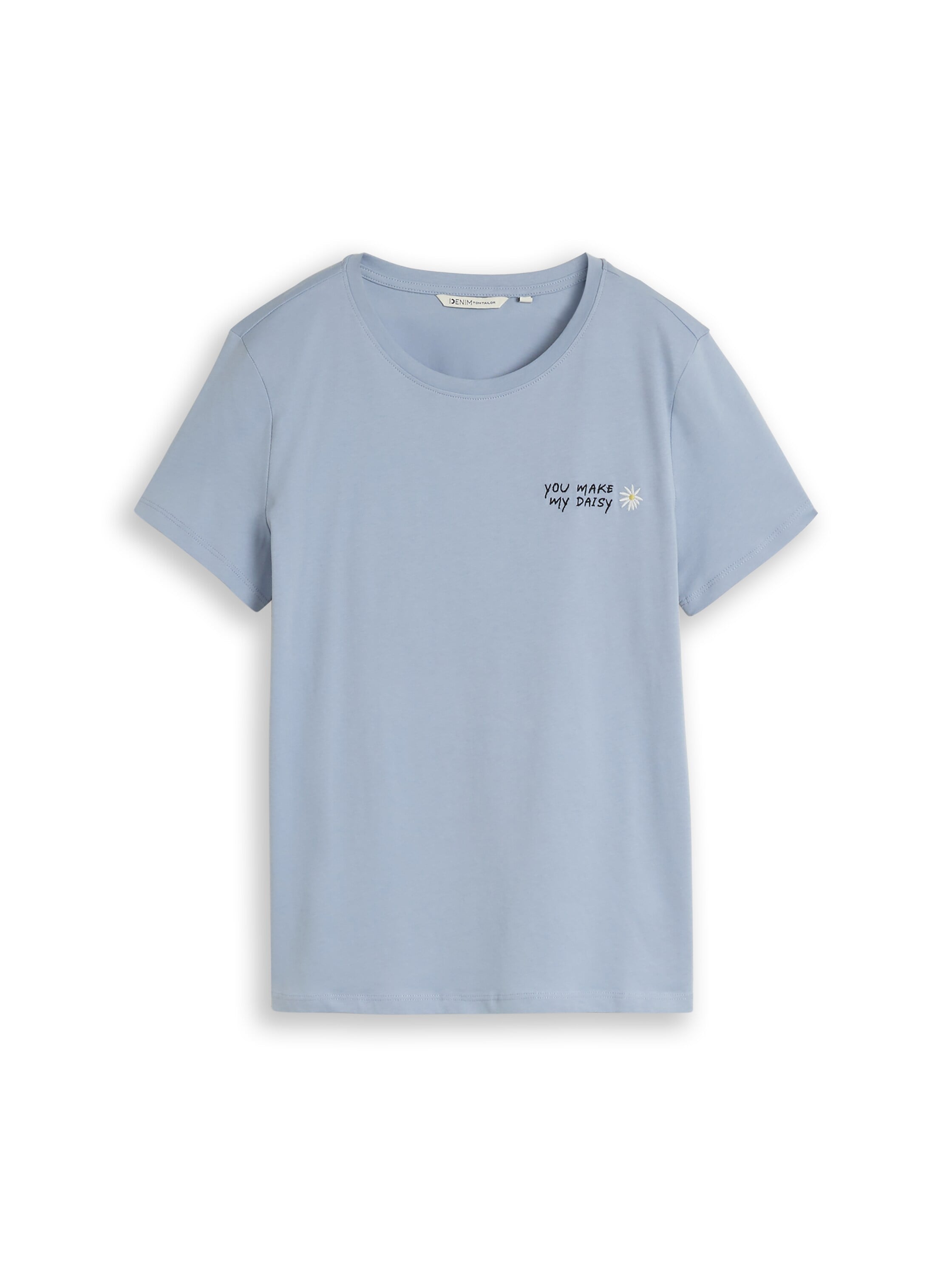 TOM TAILOR Denim Kurzarmshirt Sommershirt mit Stickerei