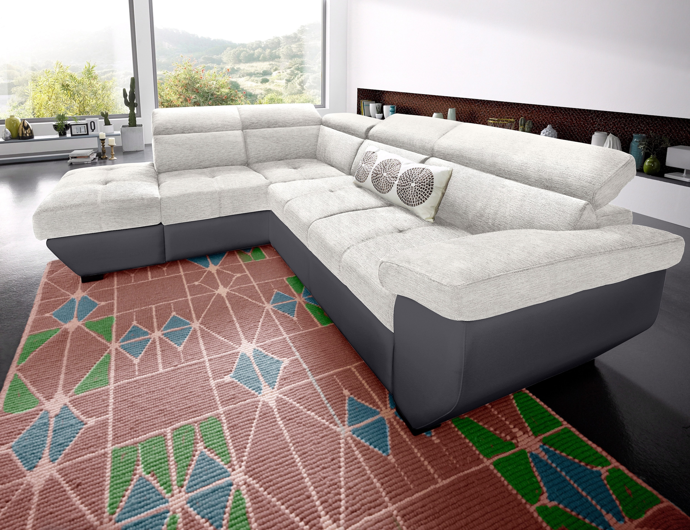 COTTA Ecksofa "Speedway L-Form" mit Kopfteilverstellung, wahlweise mit Bett günstig online kaufen