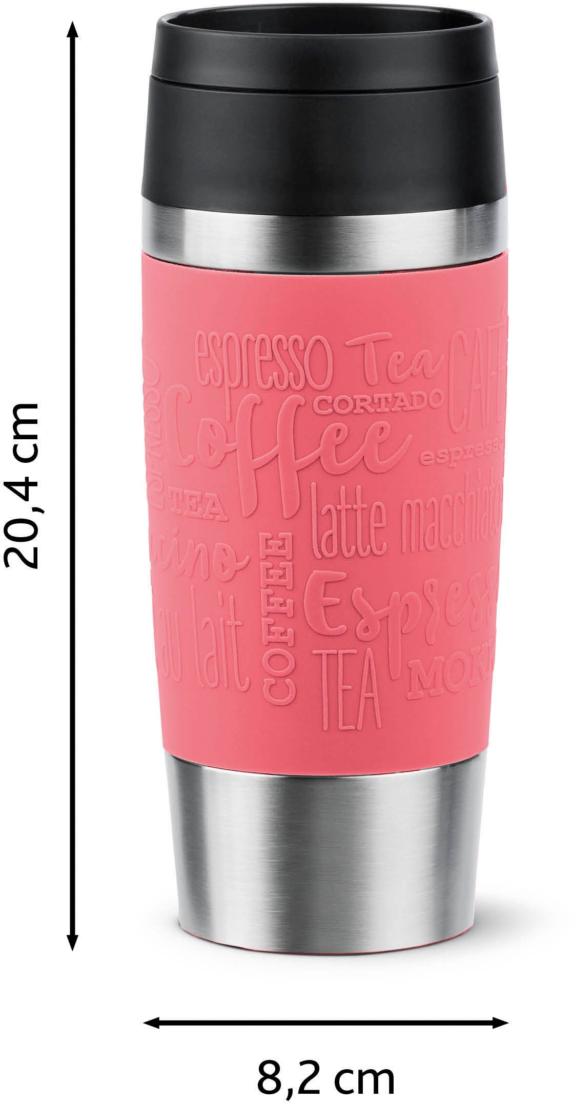 Emsa Thermobecher »Travel Mug Classic, mit 360°-Trinköffnung«, 4h heiß, 8h kalt - 360 ml / 6h heiß, 12h kalt - 500 ml, 100% dicht