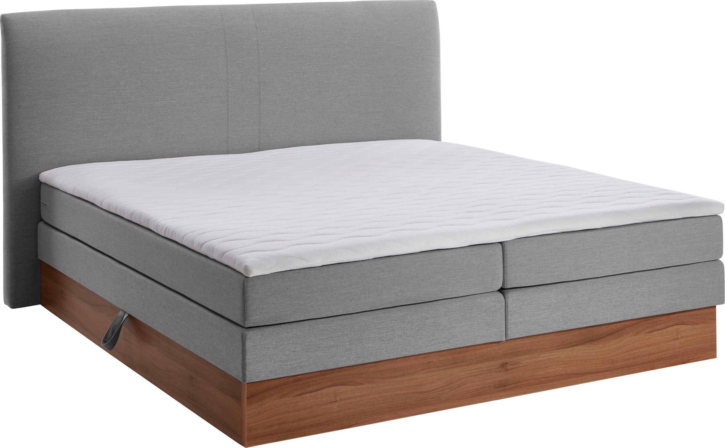 Home affaire Boxspringbett »Blomen« mit Walnuss-Dekor, mit Bettkasten, verschiedene Härtegrade, mit Topper