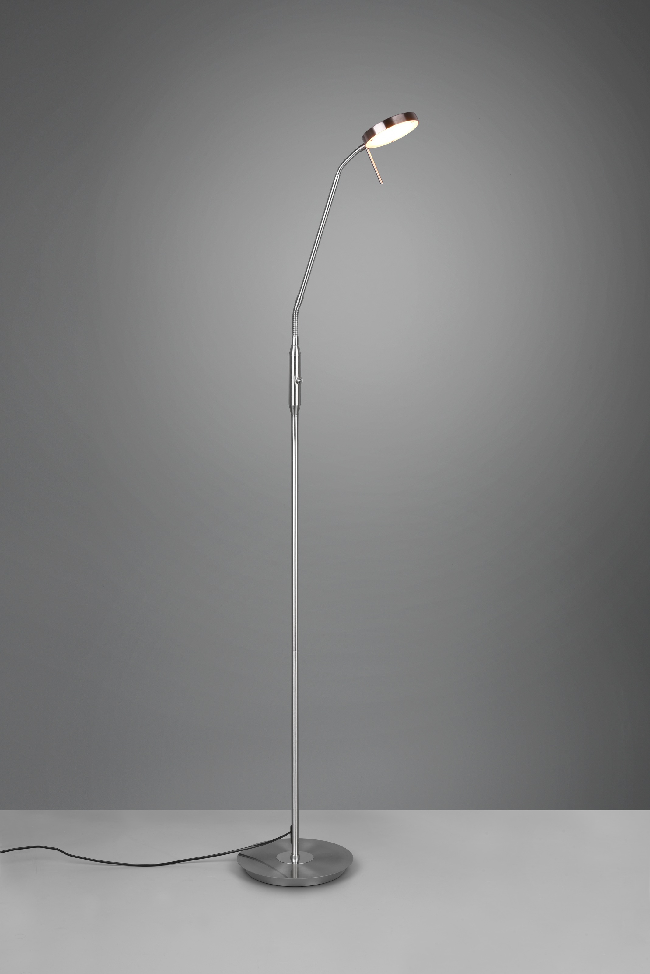 TRIO Leuchten LED Stehlampe »MONZA, Stehleuchte mit Sensordimmer Lichtfarbe einstellbar 2300-4000K«, 1 flammig, Leuchtmittel LED-Board | LED fest integriert, Leuchtenkopf flexibel verstellbar Memoryfunktion Höhe 145-160 cm