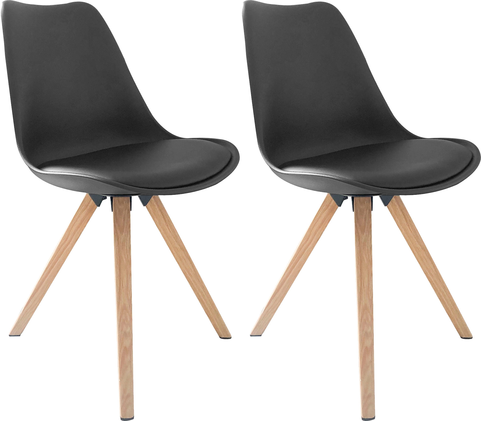 byLIVING Esszimmerstuhl »Kira«, 2 St., Kunstleder, Sitzschale mit Sitzkisse günstig online kaufen