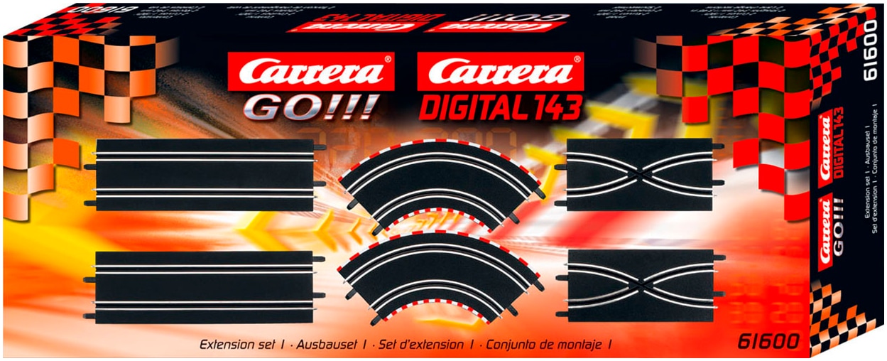 Carrera® Anschlussschiene »Carrera GO!!!, Schienen-Ausbauset 1«, (Set, 6 tlg.), Rennstrecken-Erweiterung