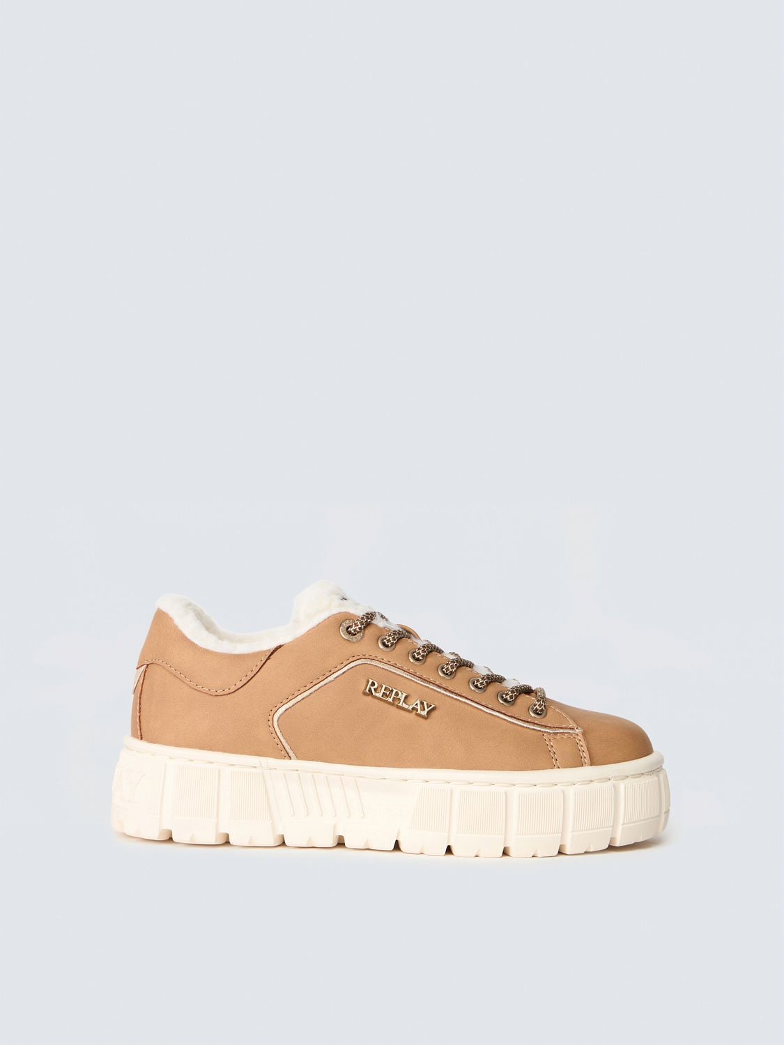Replay Plateausneaker »PAULETTE WARM«  Halbschuh, Schnürschuh mit kuscheligem Warmfutter