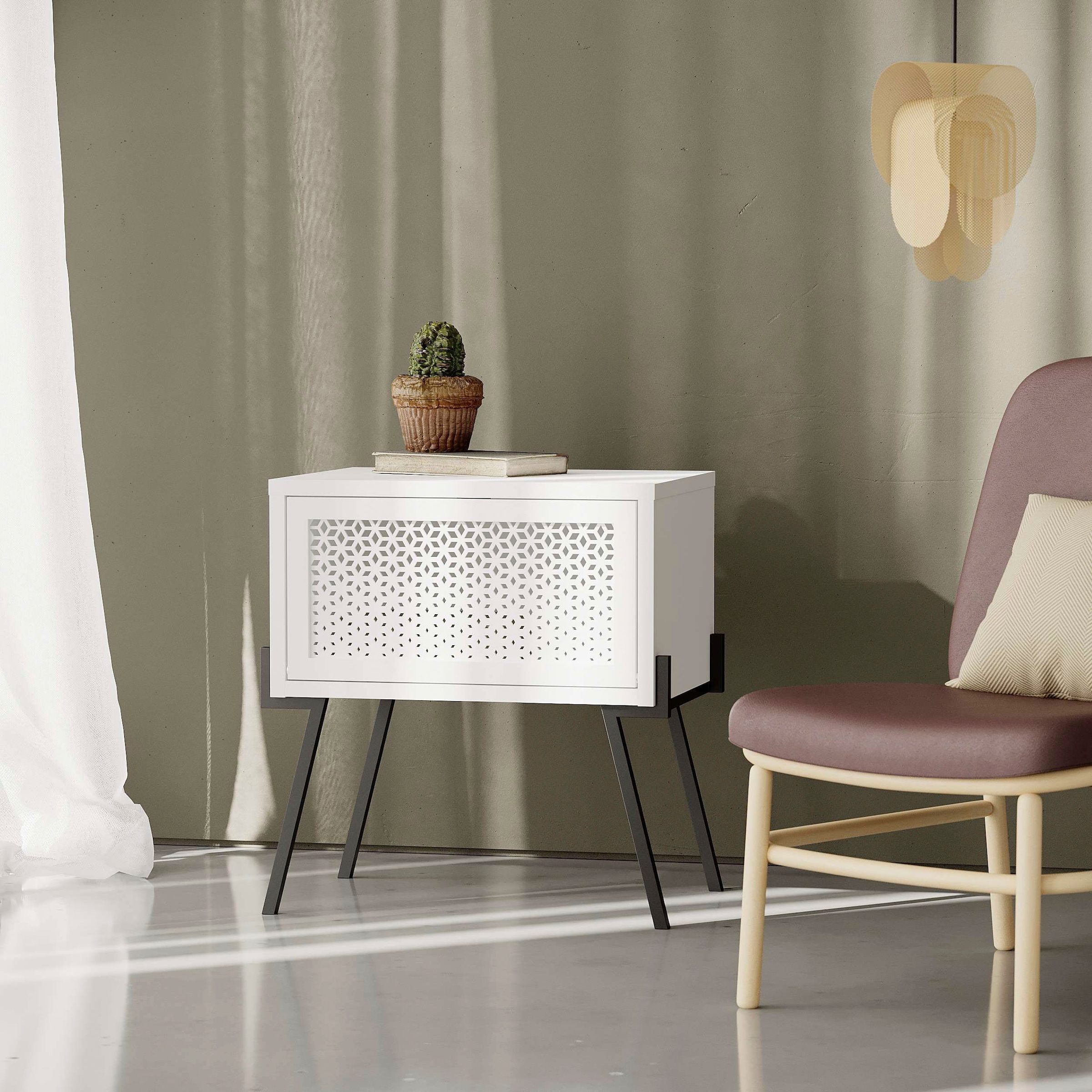 Decortie Nachttisch »NAIVE NACHTTISCH«, (Packung, 1 St.), Leichte Montage, Lagerung, Platzsparend
