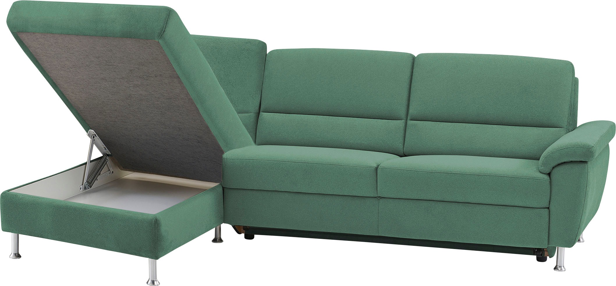 CALIZZA INTERIORS Ecksofa »Onyx L-Form«, Recamiere links oder rechts, wahlweise mit Bettfunktion, Breite 270 cm