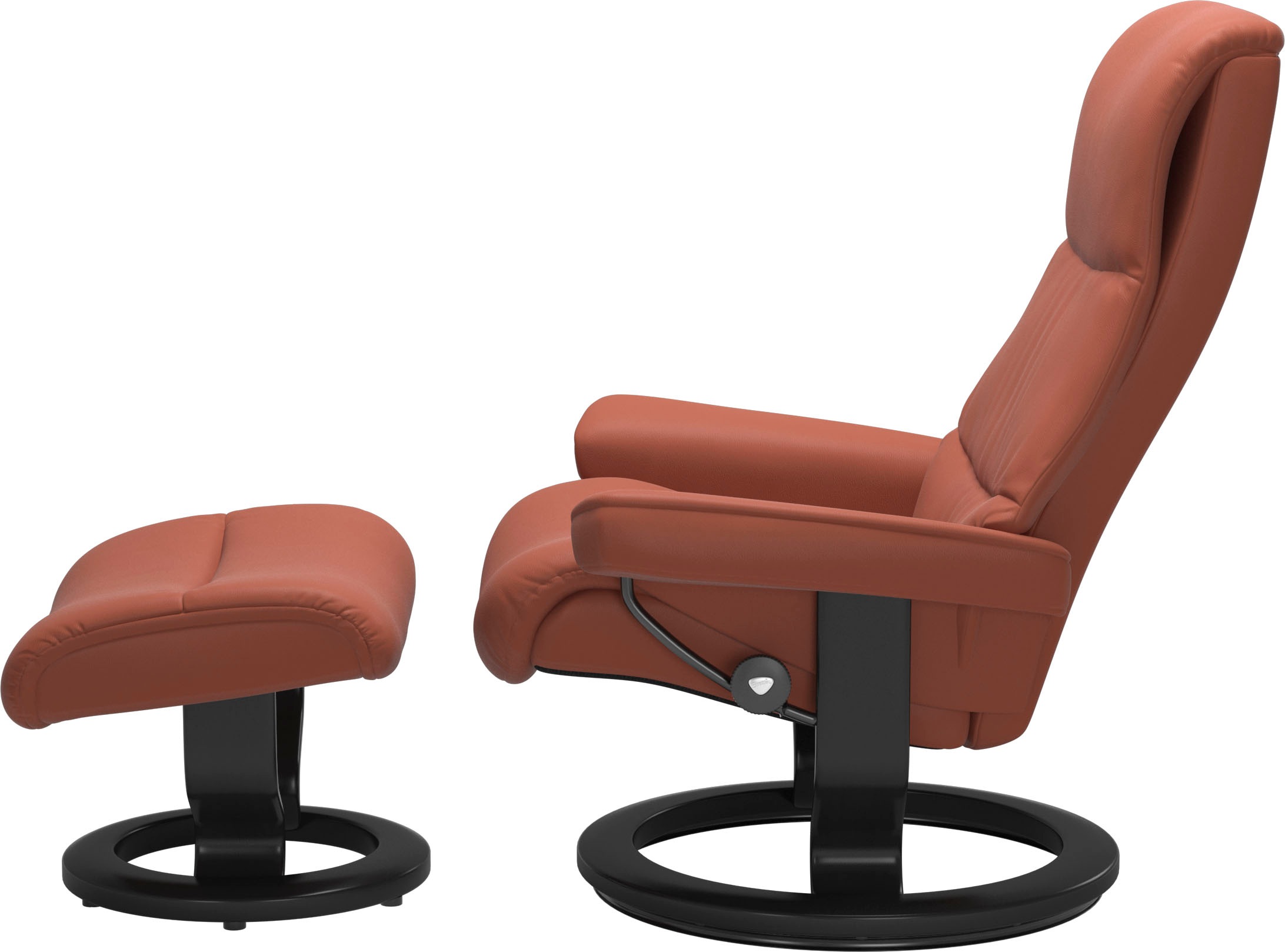 Stressless® Relaxsessel »View«, (Set, Relaxsessel mit Hocker), mit Classic Base, Größe S,Gestell Schwarz