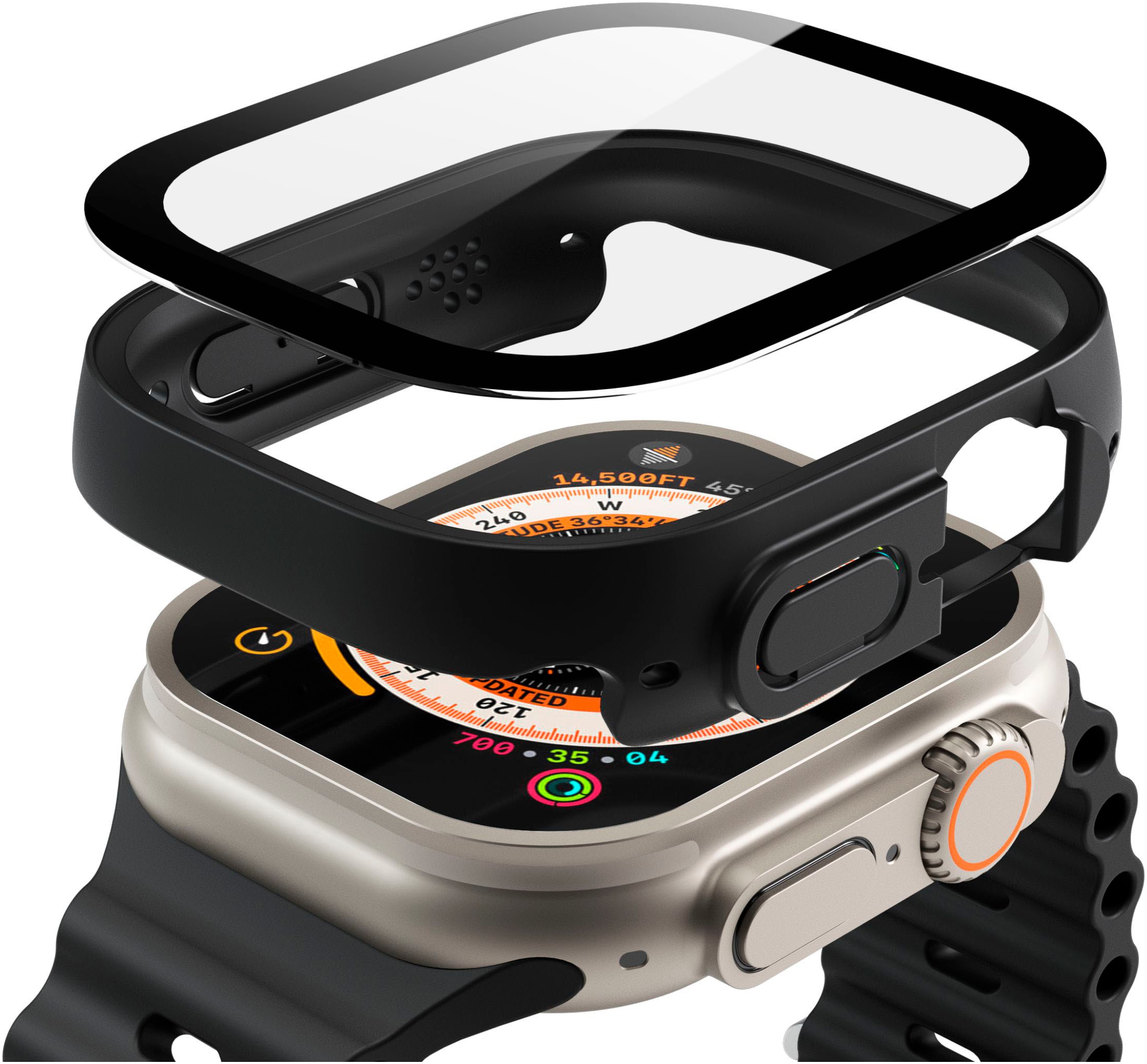 VONMÄHLEN Smartwatch-Hülle »Thin Case - Schutzhülle für Apple Watch Ultra, Black«