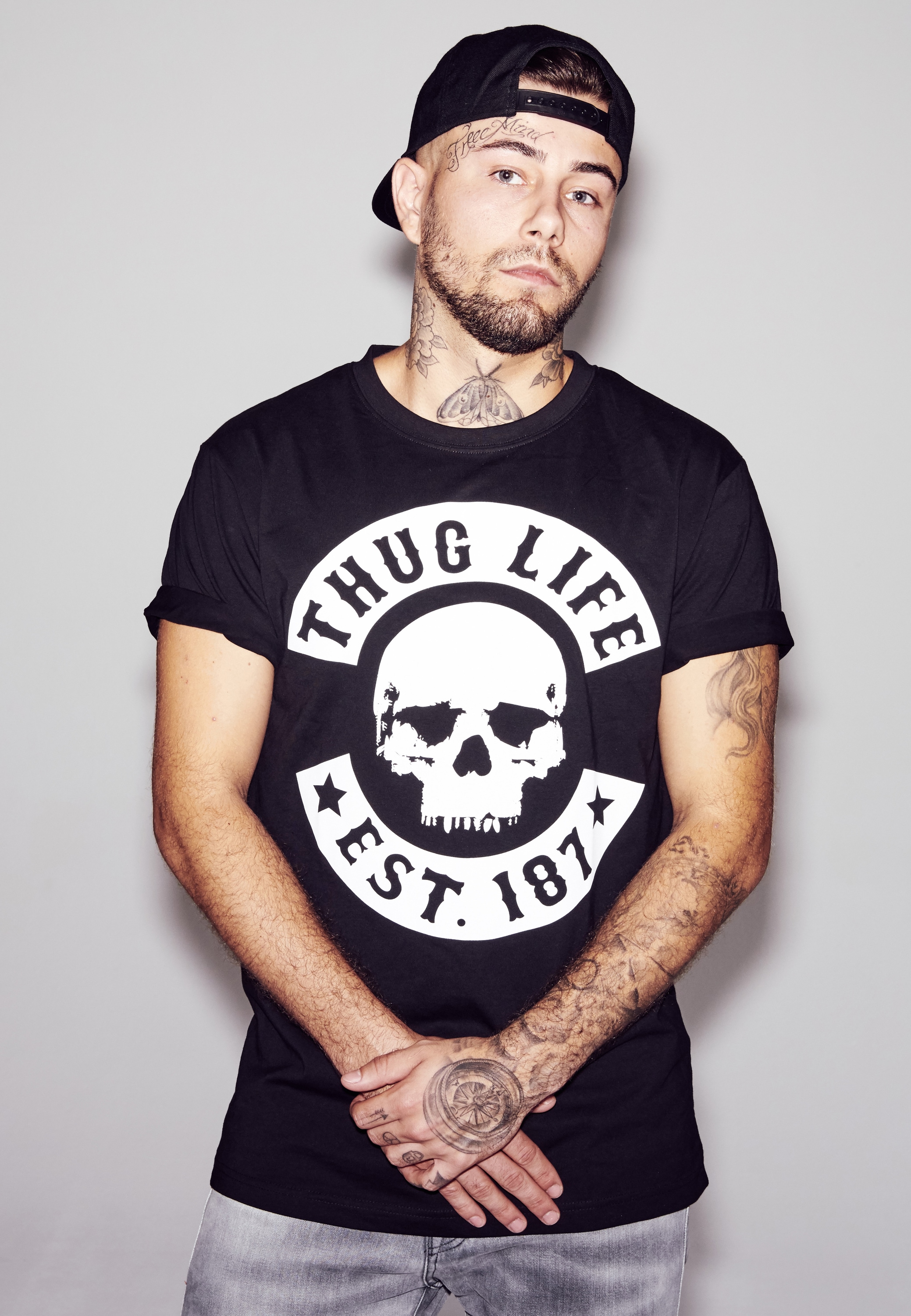 MisterTee T-Shirt »Herren Thug Life Skull Tee« (1 tlg.)