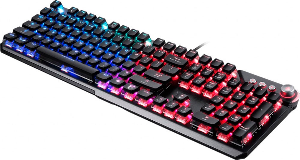 MSI Gaming-Tastatur »Vigor GK-71 SONIC RED SWITCHES«, (Antirutsch-Füße-Funktionstasten-Handgelenkauflage-Licht-Bewegungs-Sensor-Multimedia-Tasten-USB-Anschluss-Windows-Sperrtaste-Ziffernblock)