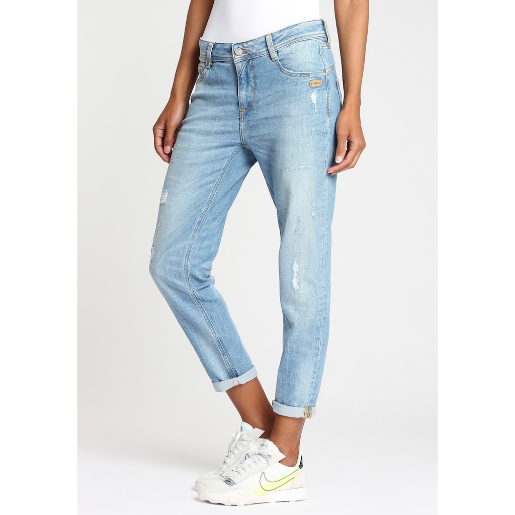 GANG Relax-fit-Jeans »94AMELIE CROPPED«, mit verkürzter Beinlänge und ausgefranster Kante am Saumabschluss