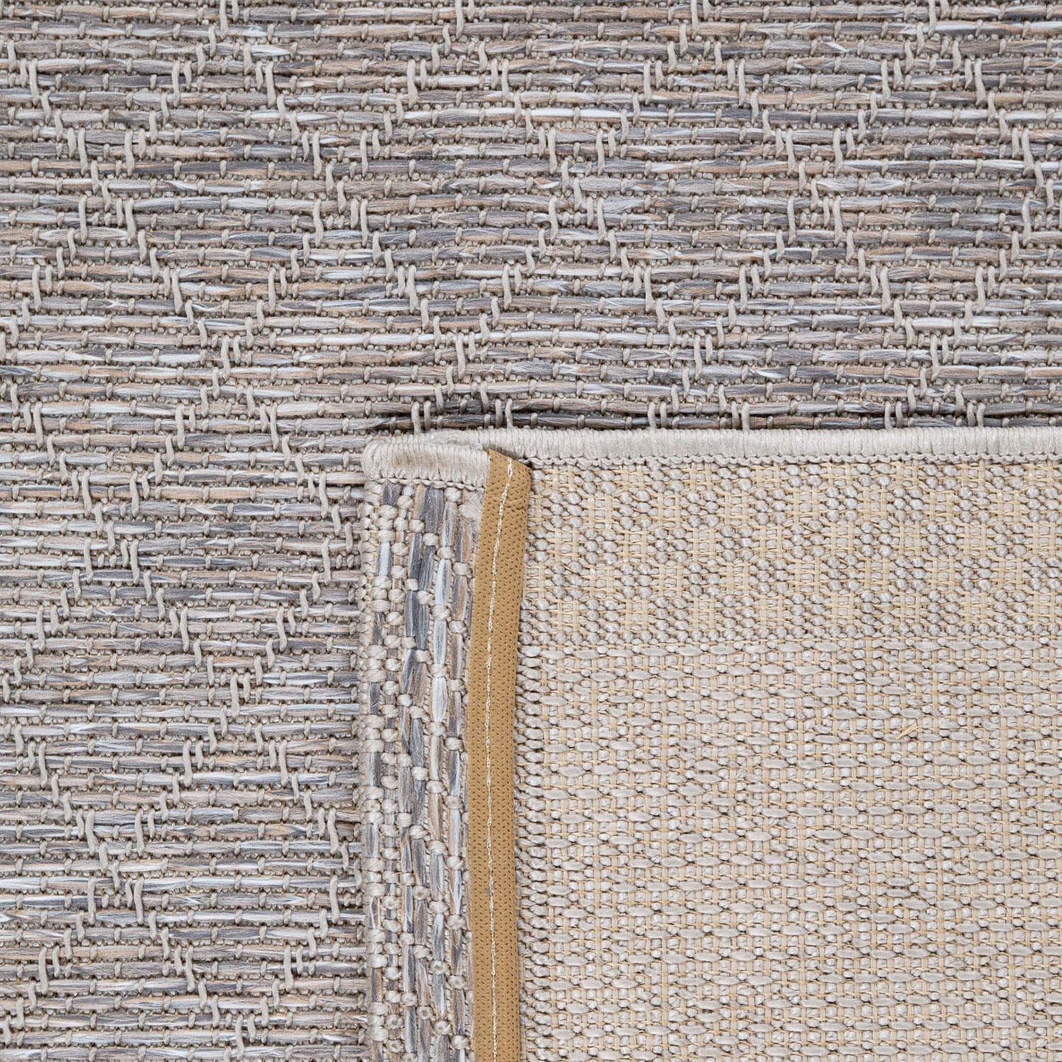 Paco Home Teppich »Vancouver 163«, rund, 4 mm Höhe, Flachgewebe, Rauten Muster, meliert, Bordüre, Outdoor geeignet