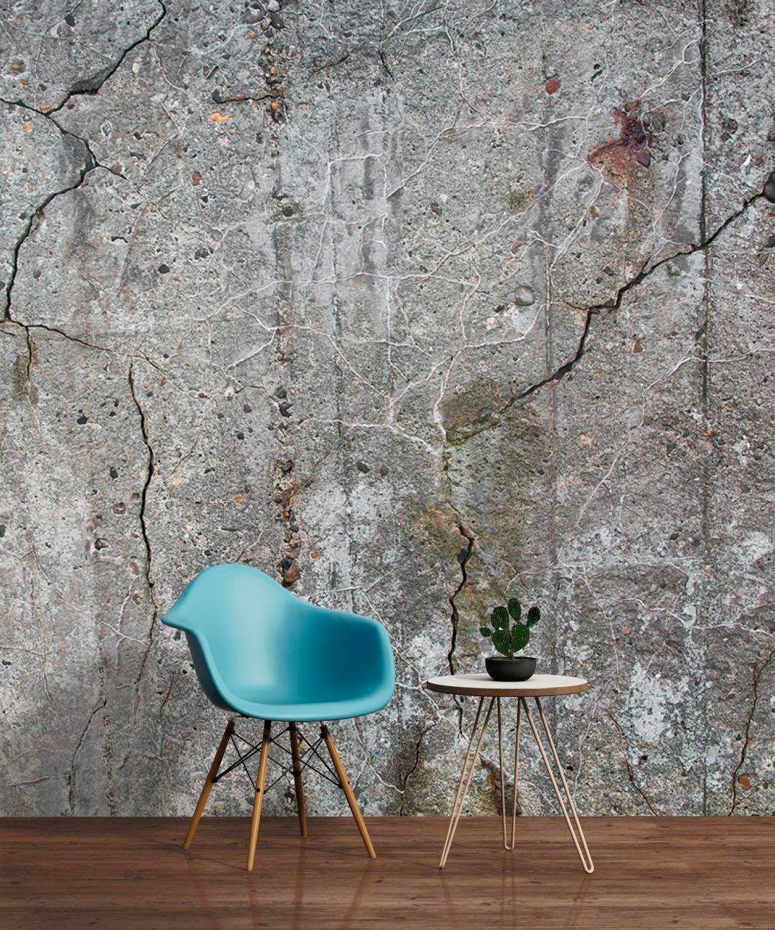 living walls Fototapete »Beton Vintage« glatt Steinwand Fototapete Betonoptik 3,50 m x 2,55 m   Tapete