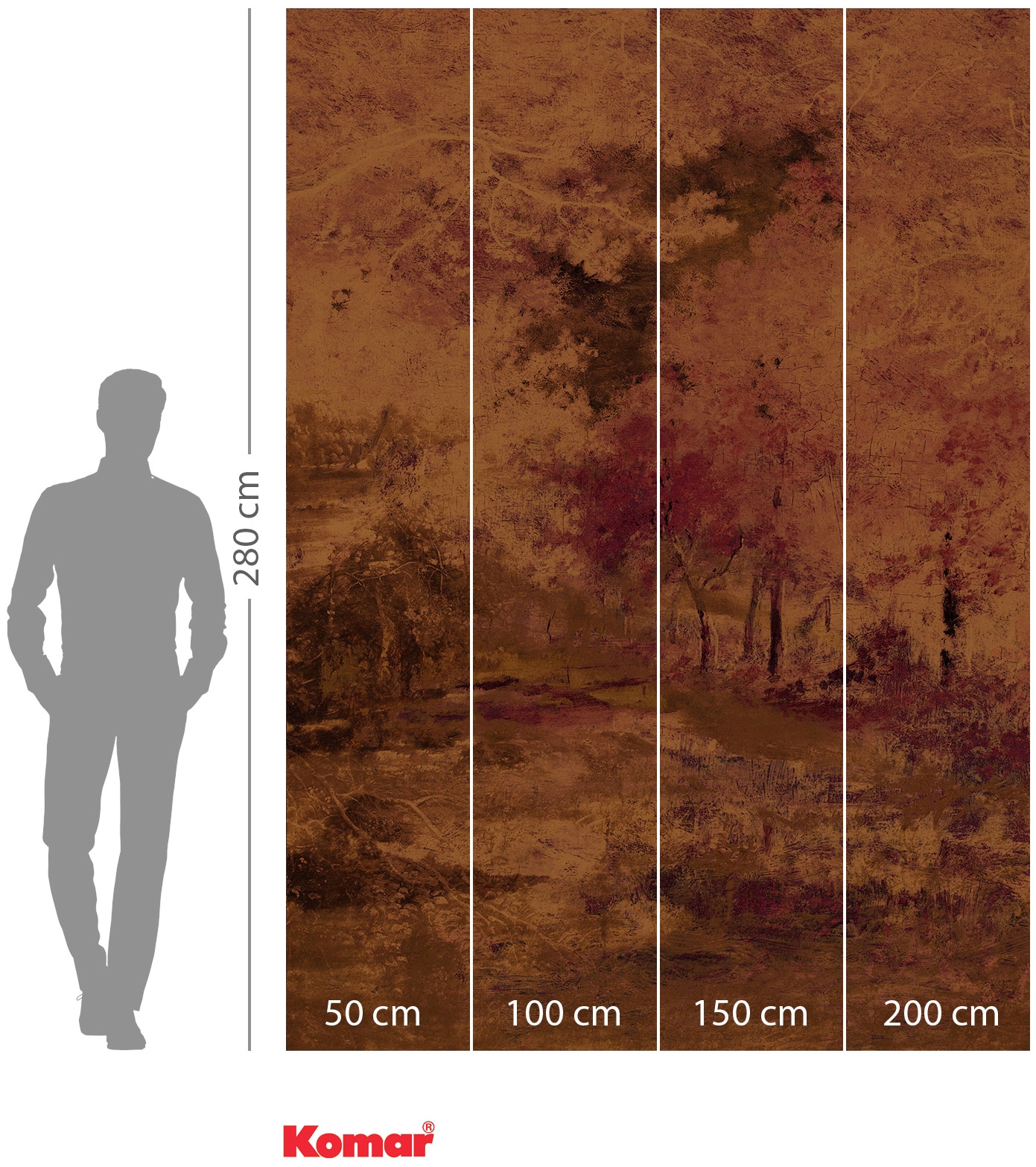 Komar Vliestapete »Digitaldruck Vlies - Autumna - Größe 200 x 280 cm«, bedruckt, Wohnzimmer, Schlafzimmer