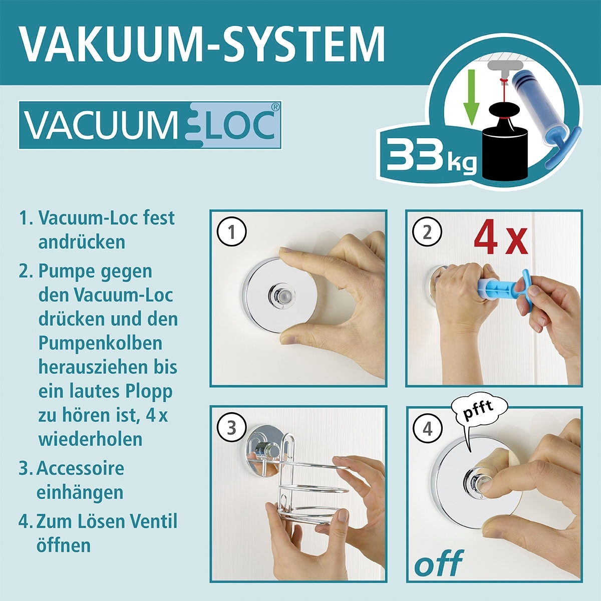 Etagen WENKO bestellen Etagen«, Duschablage 2 2 »Vacuum-Loc online