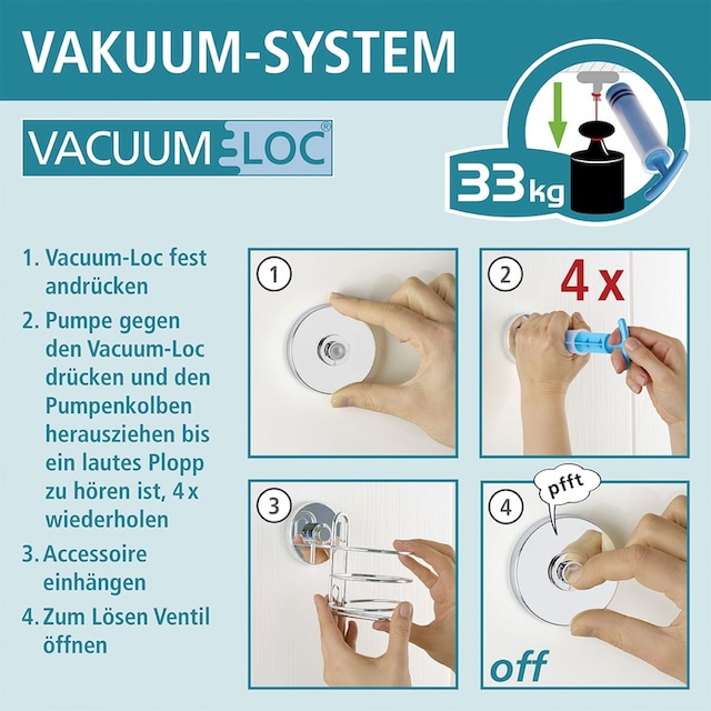 WENKO Duschablage »Vacuum-Loc 2 Etagen«, 2 Etagen online bestellen