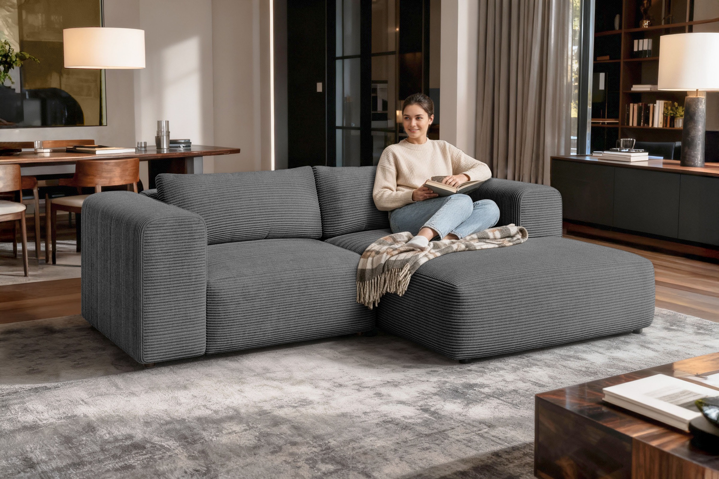 OTTO home Ecksofa »TIARRA Design-Sofa mit Ottomane recht/links bestellbar, günstig online kaufen