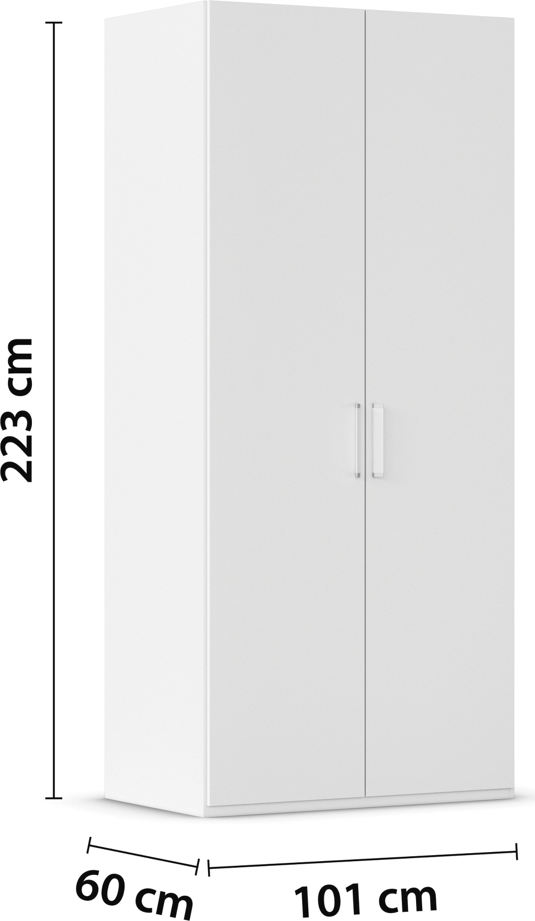 rauch Drehtürenschrank »Kleiderschrank Schrank Garderobe Schlafzimmerschrank EVELYN«, (in 2 Höhen 197 oder 210 cm erhältlich), in elegantem Stil, viel Stauraum 4 Breiten und 2 Höhen MADE IN GERMANY