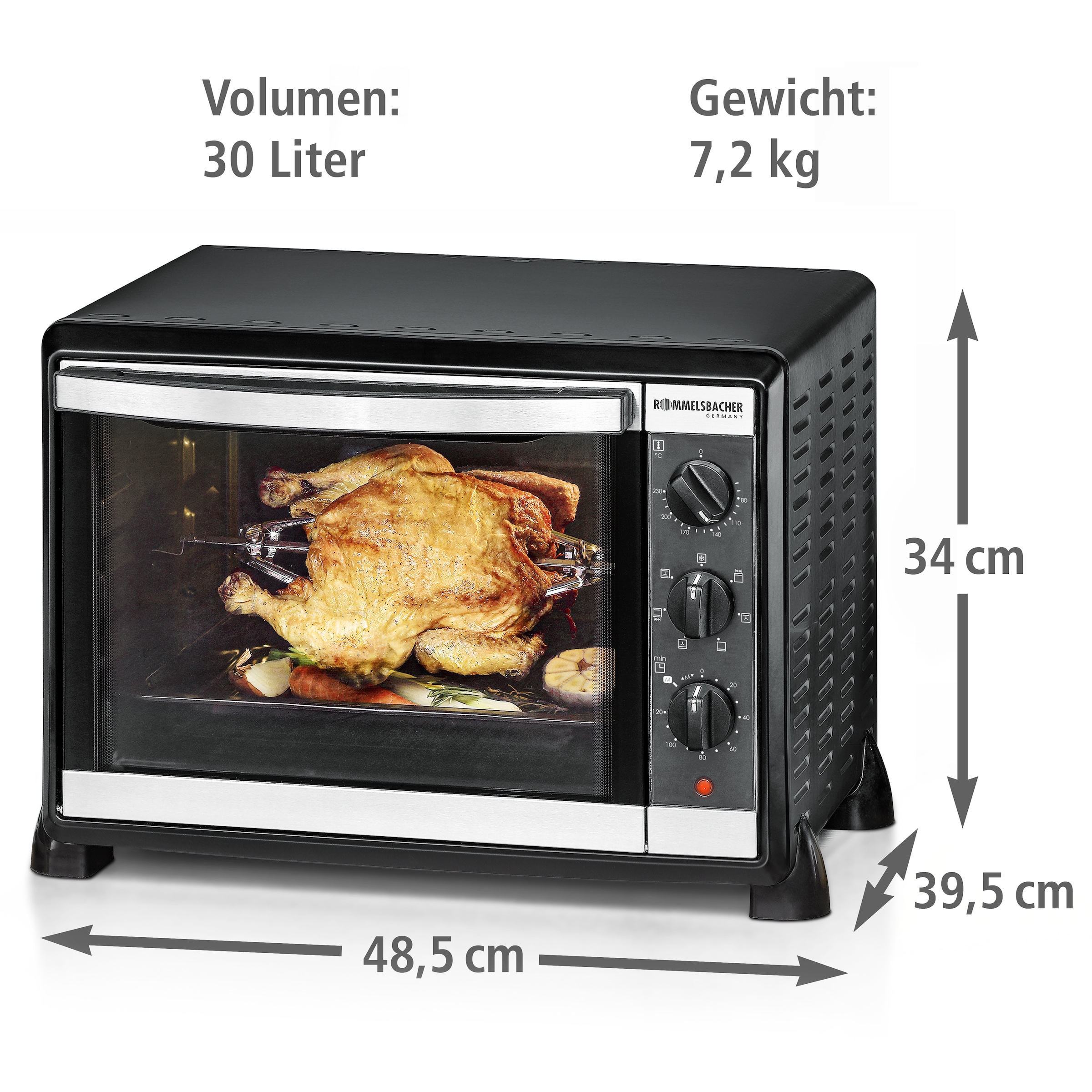 Rommelsbacher Minibackofen »BG 1575«, inkl. Pizzastein