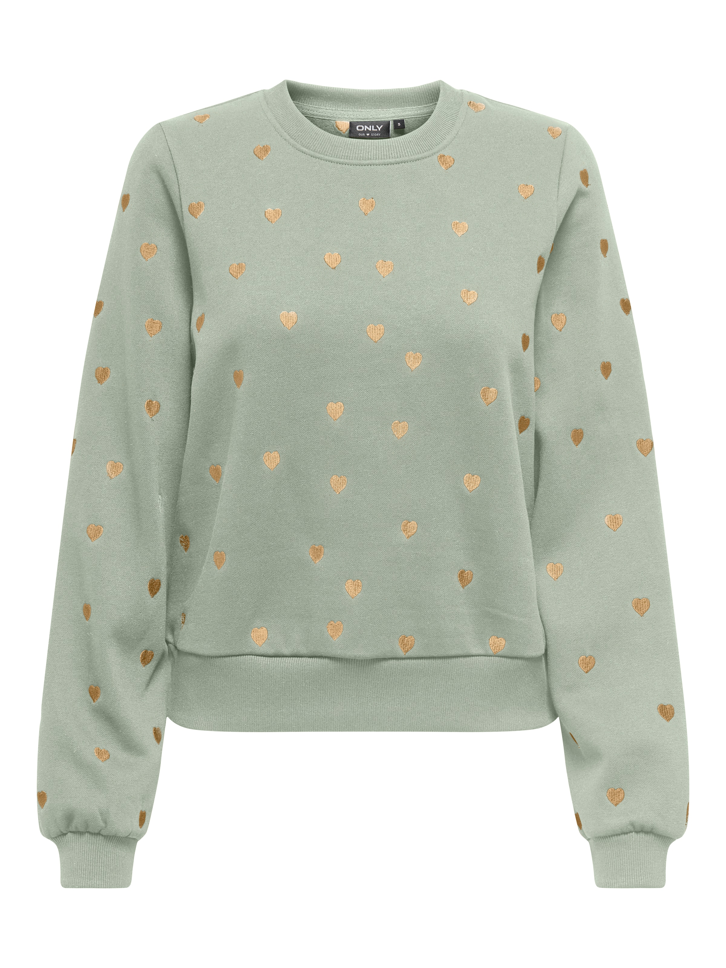 ONLY Sweatshirt »ONLATIKA L/S O-NECK GLITTER EMB. BOX SWT«
