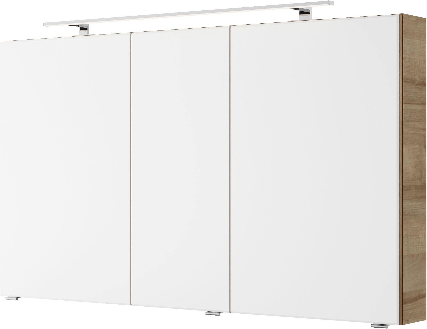 Saphir Badmöbel-Set »Serie 4035 2-teilig, Keramik-Doppelwaschtisch mit LED-Spiegelschrank« Set, 