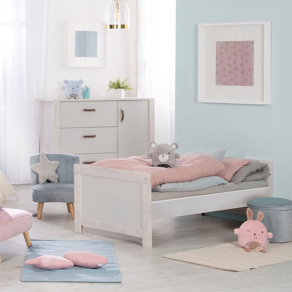 roba® Babymöbel-Set »Mila«, (Spar-Set, 2 St., Kinderbett, Wickelkommode)