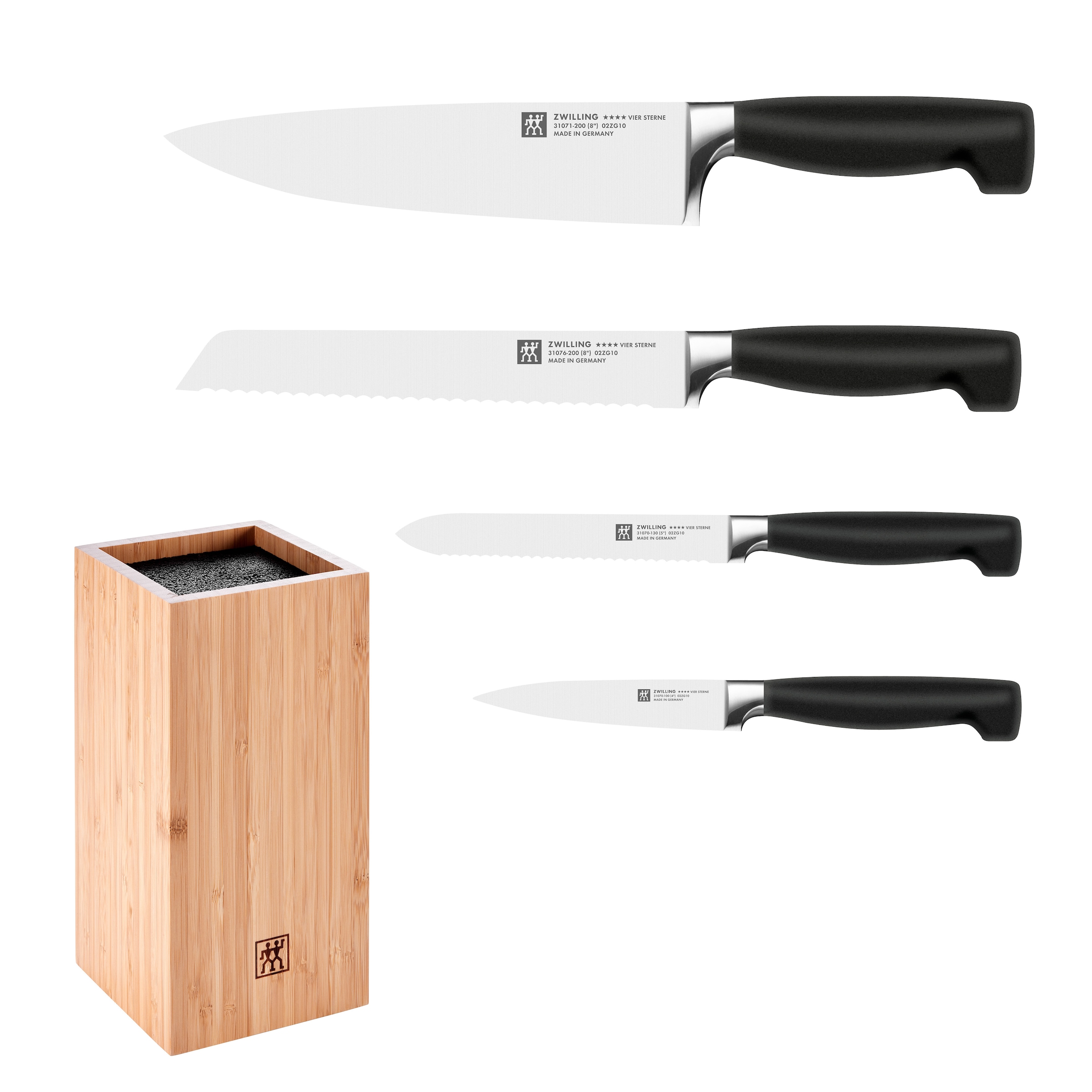 Zwilling Messerblock »**** VIER STERNE, inkl. 4 Messer« 5 Stk. mit flexible günstig online kaufen