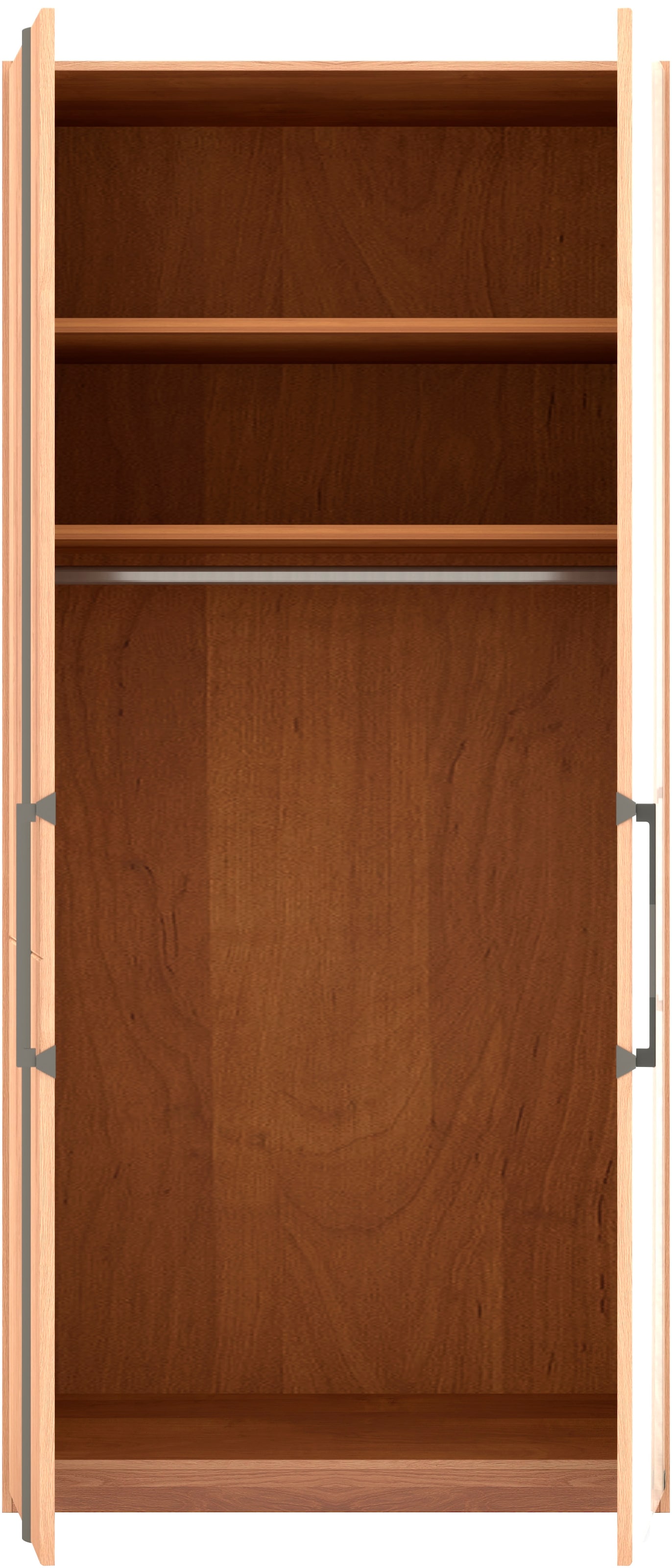 Musterring Drehtürenschrank »Sorrent, Kleiderschrank, Schrank, teilmassiv Eiche«, (mit Türdämpfern, in 5 Breiten & 2 Höhen, extra Böden, MADE IN GERMANY), Türen Eiche massiv oder als Parsol-Bronze-Spiegel, verschiedene Maße