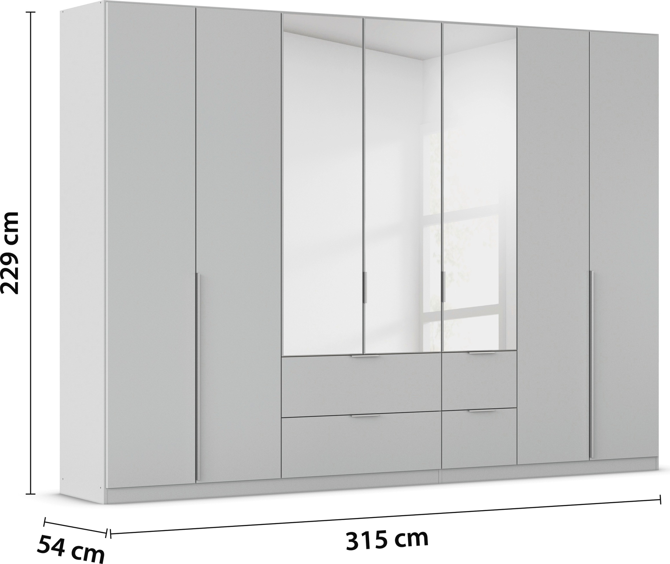 rauch Drehtürenschrank »Kleiderschrank Schrank Garderobe AGORDO mit Dekor- oder Hochglanzfront«, mit Außenschubkästen, in 6 Breiten und 2 Höhen MADE IN GERMANY