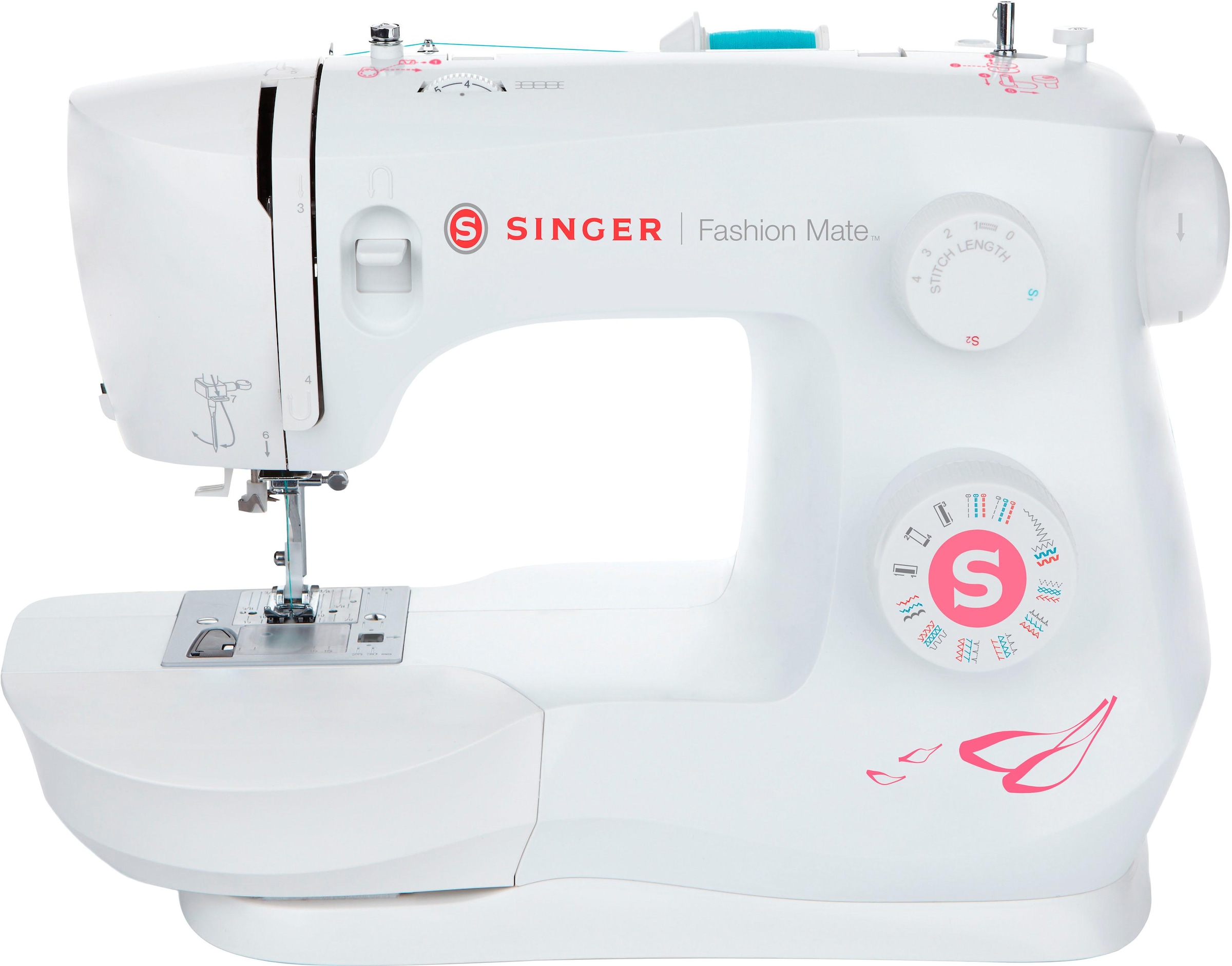 Singer Freiarm-Nähmaschine »Fashion Mate 3333«, Rechnung Programme bestellen auf 23