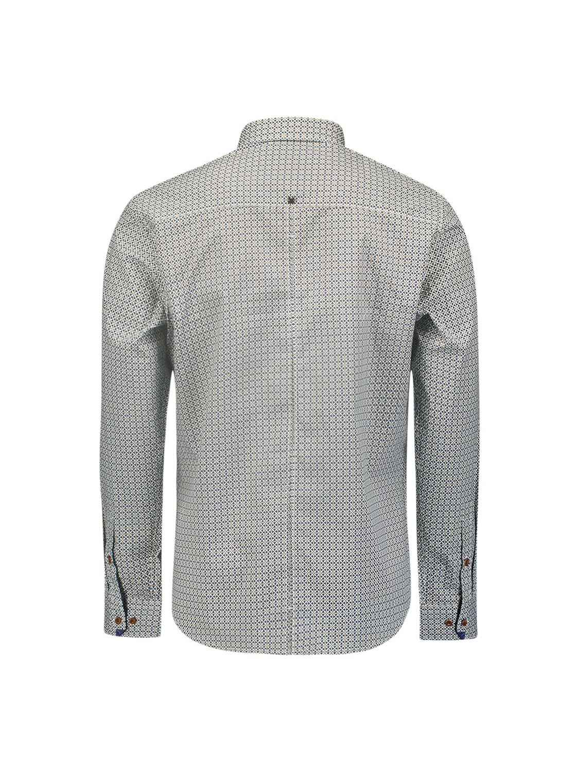 NO EXCESS Langarmhemd »No Excess Stilvolles Winterhemd mit dynamischem Allover-Muster«