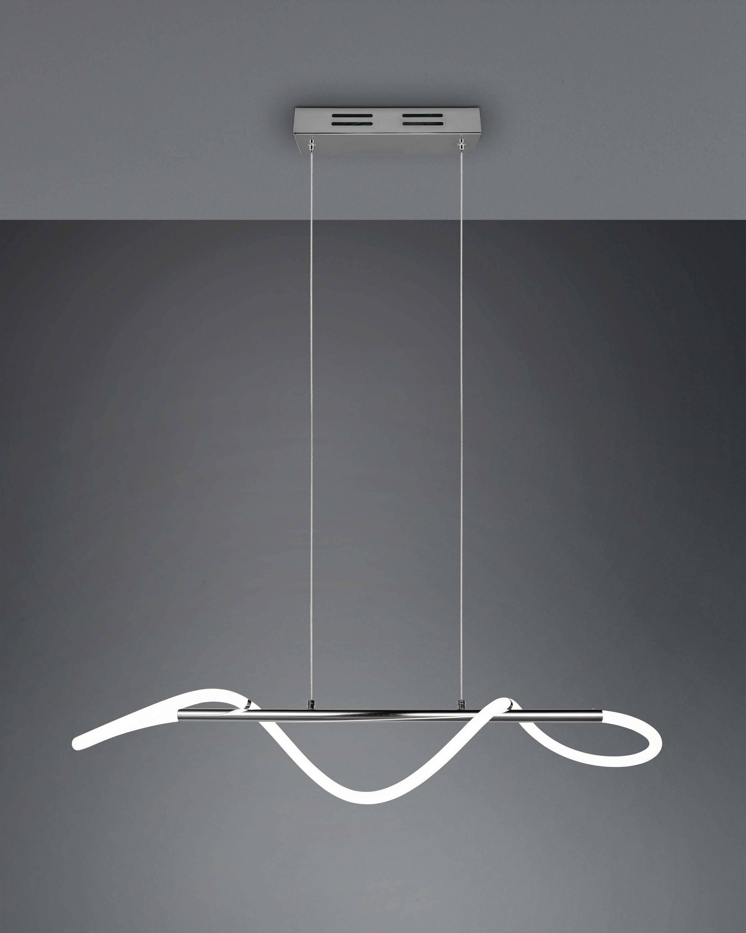REALITY Leuchten LED Pendelleuchte »ARGOS, Hängelampe Esszimmer Wohnzimmer, 28W LED kaltweiß 4000K 3500 Lm«, 1 flammig, Leuchtmittel LED-Board | LED fest integriert, Hängeleuchte höhenverstellbar bis 150cm, 3 Stufen Switch Dimmer