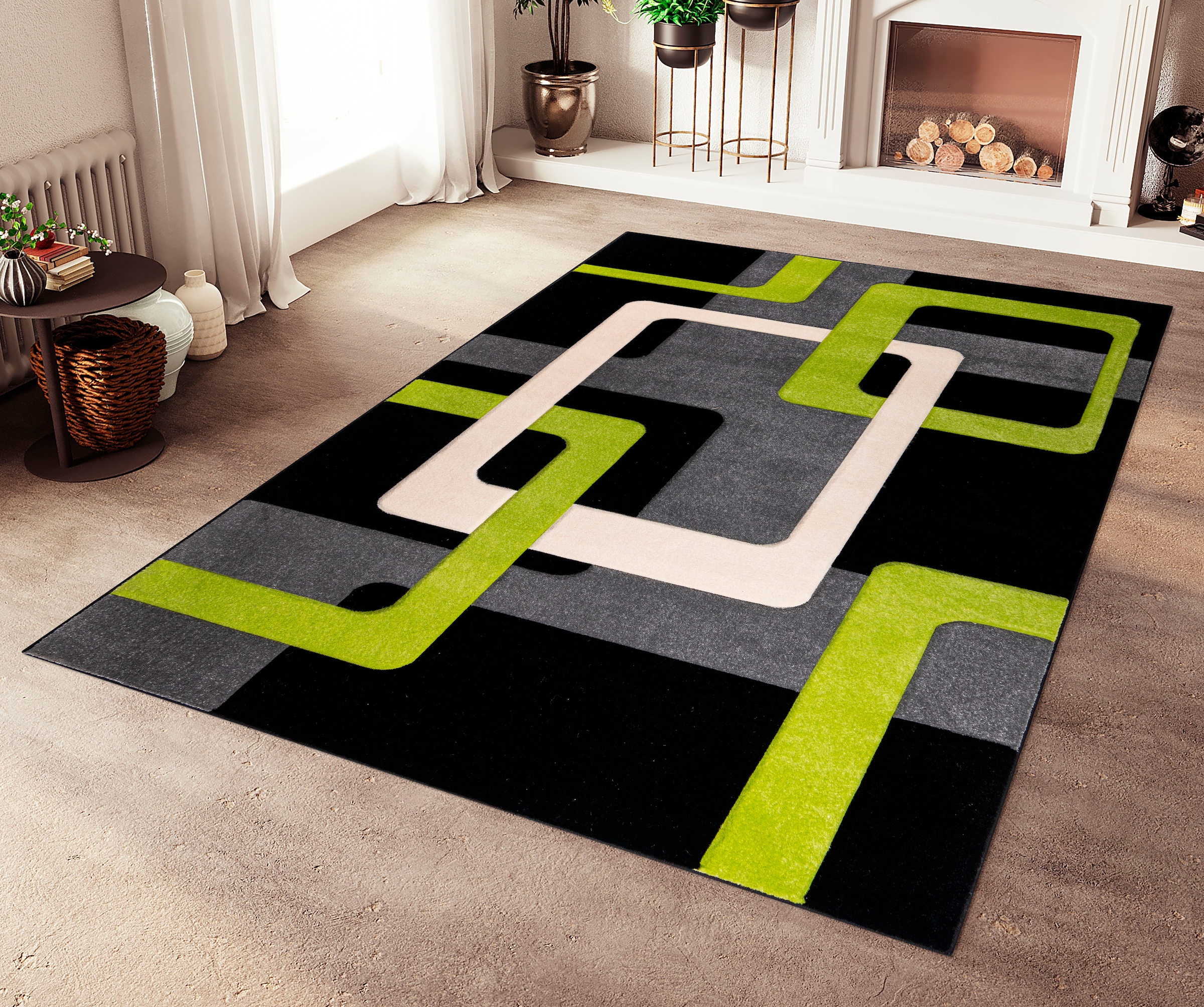 my home Teppich Kurzflor, rechteckig, schnell bestellen bequem und »Maxim«, 3D-Design Hoch-Tief-Effekt