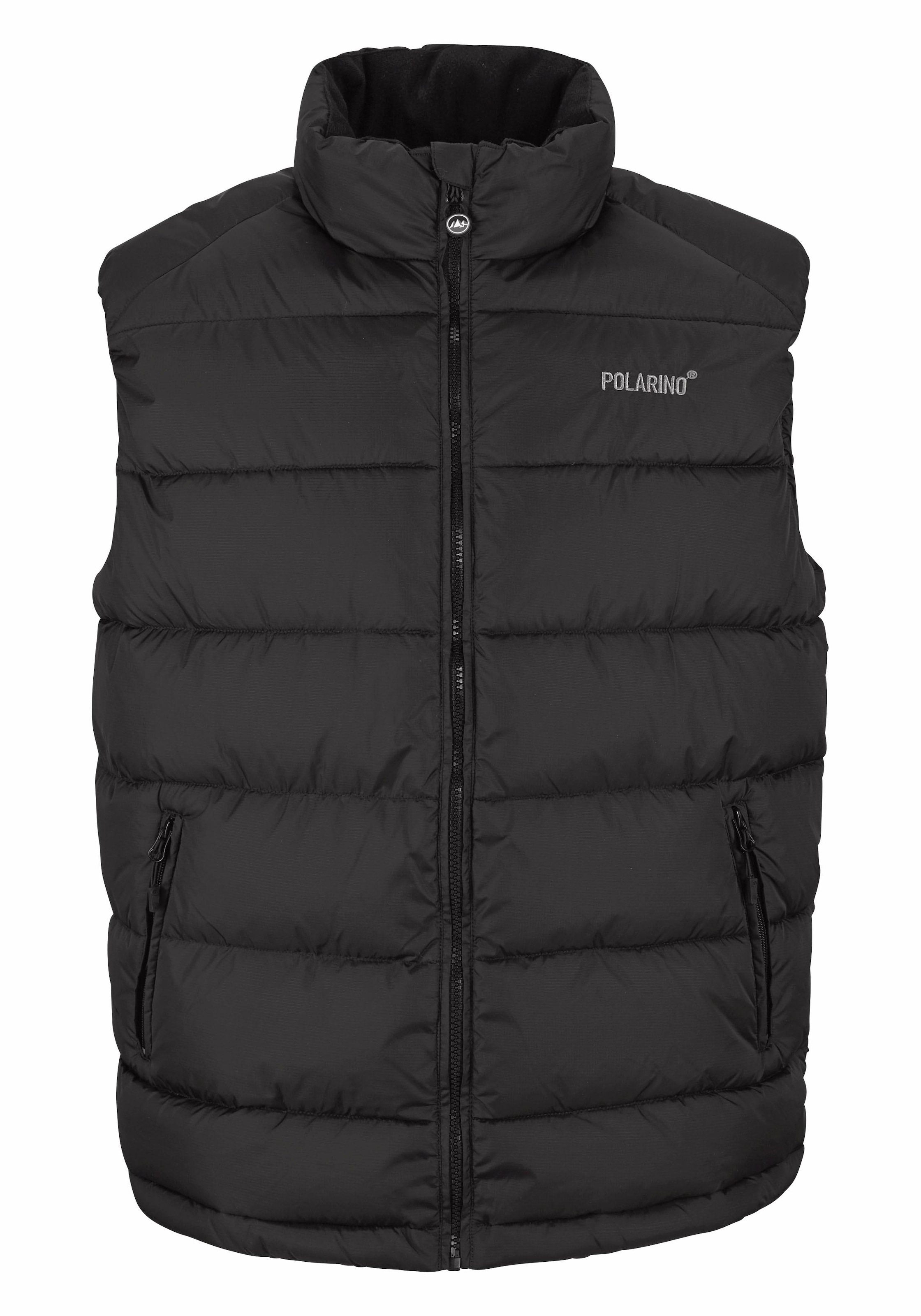 Polarino Steppweste mit Reißverschlusstaschen und Innentasche