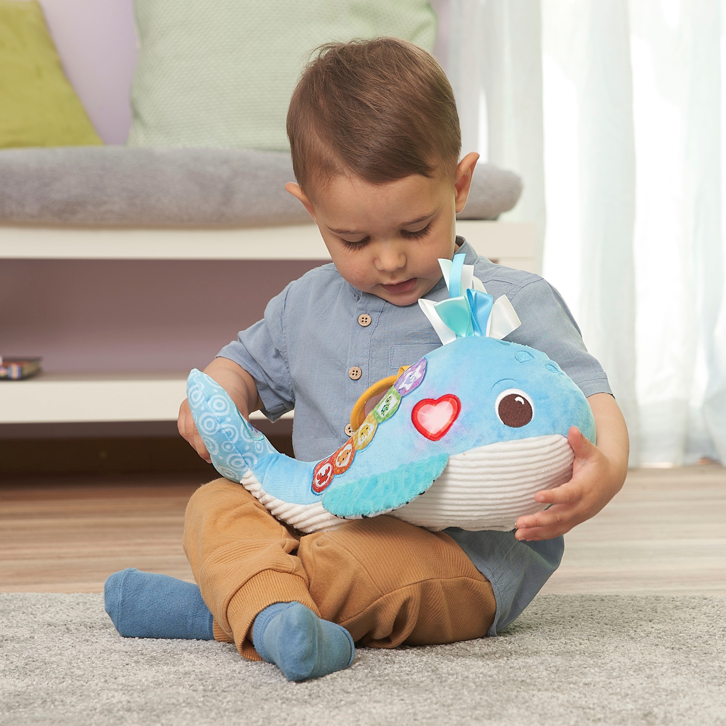 Vtech® Plüschfigur »Vtech Baby, Musik-Plüschwal«, aus recyceltem Material