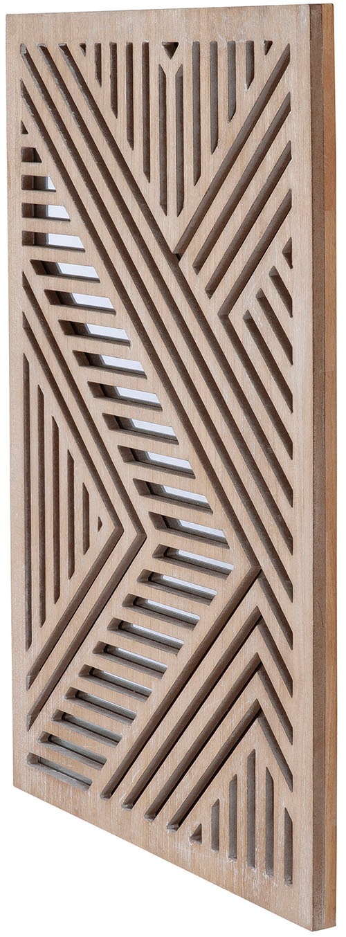 Casablanca by Gilde Holzbild »Bild; Spiegel Enigma naturfarben H. 78 cm« 1 günstig online kaufen