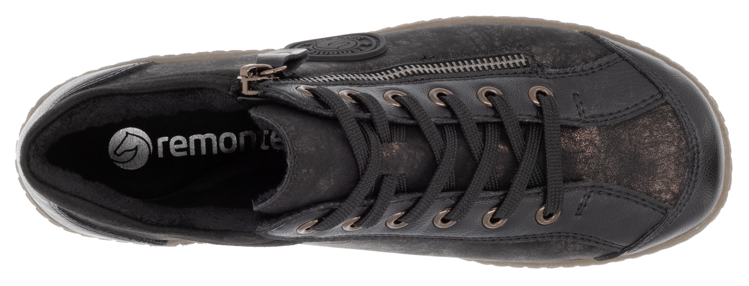 Remonte Schnürboots, Flats, Komfortschuh, Boots mit seitlichem Reißverschluss